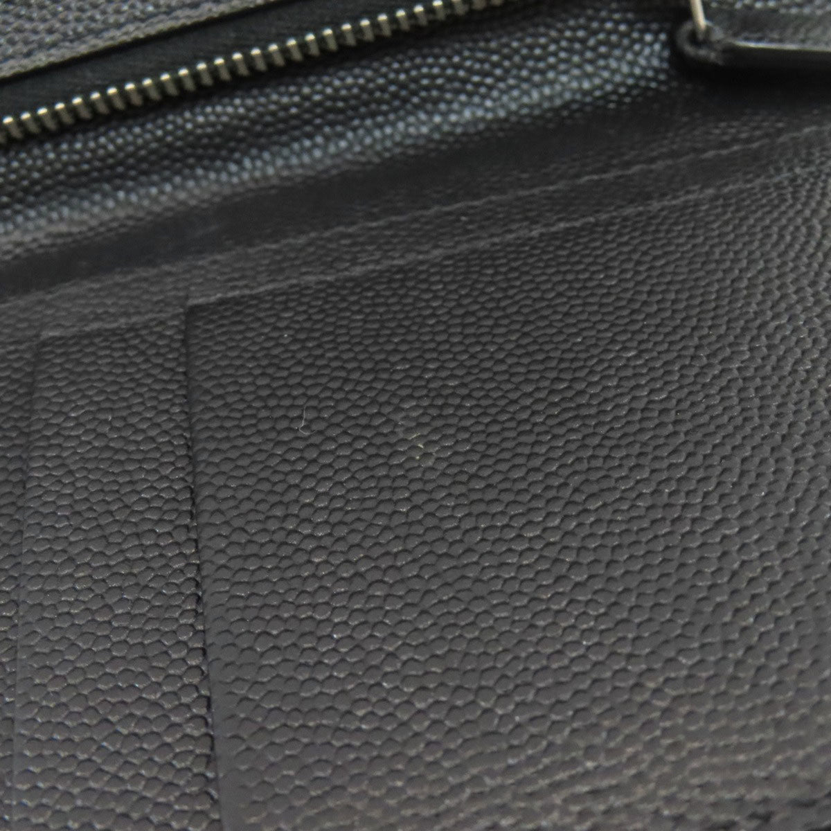Yves Saint Laurent Black Leather Long Wallet (Bi-Fold) (Pre-Owned)