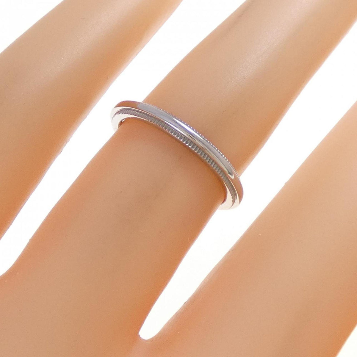 Tiffany Platinum Platinum 950 Band Ring (Pre-Owned)