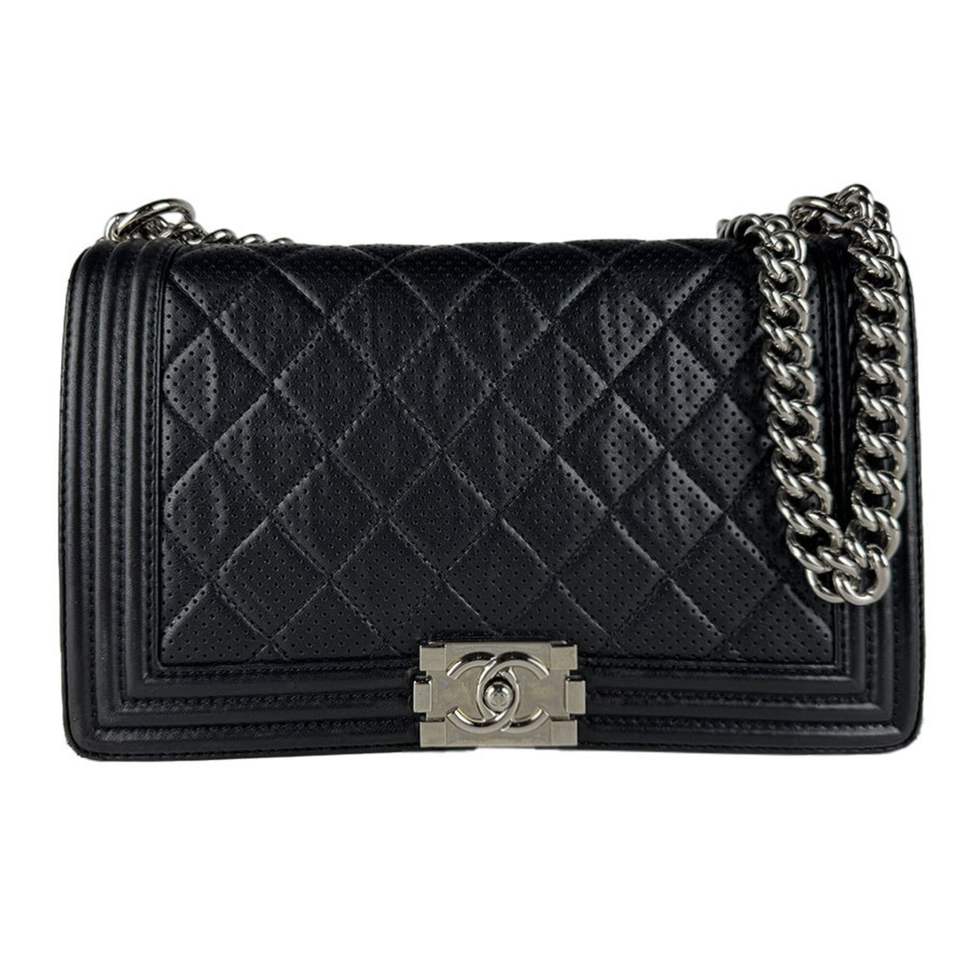 Chanel Black Leather Shoulder Bag (Pre-Owned)