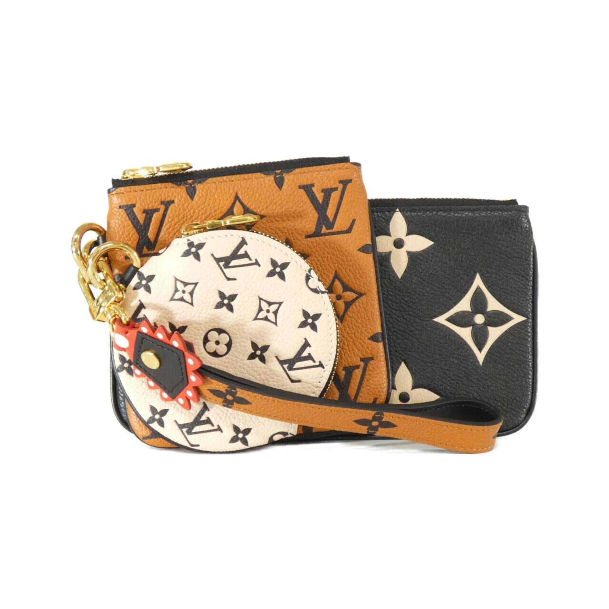 Louis Vuitton Black Leather Pochette Pouch (Pre-Owned)