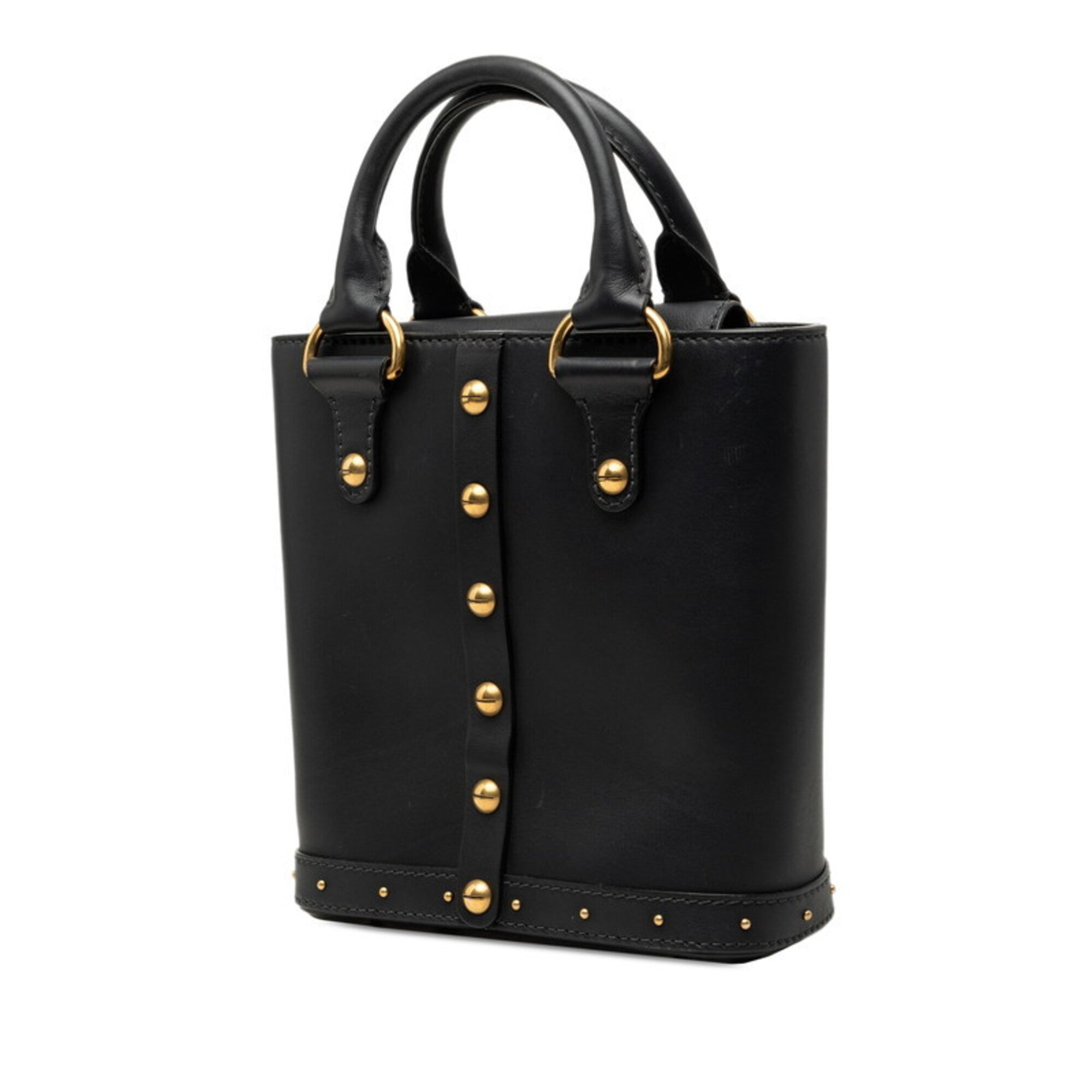 Christian Dior Black Leather Handbag Shoulder Bag (Pre-Owned)
