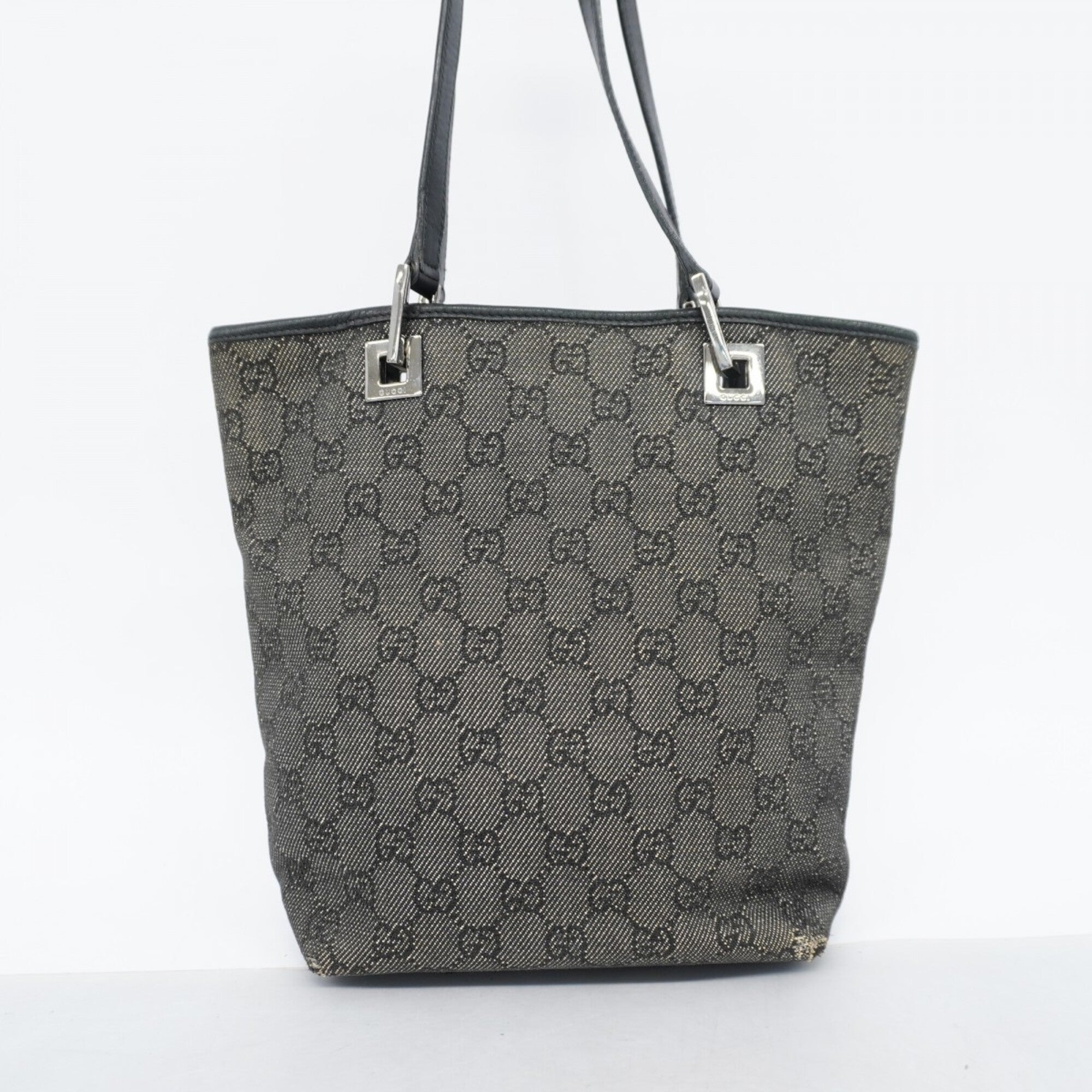 Gucci Black Denim Tote Bag (Pre-Owned)
