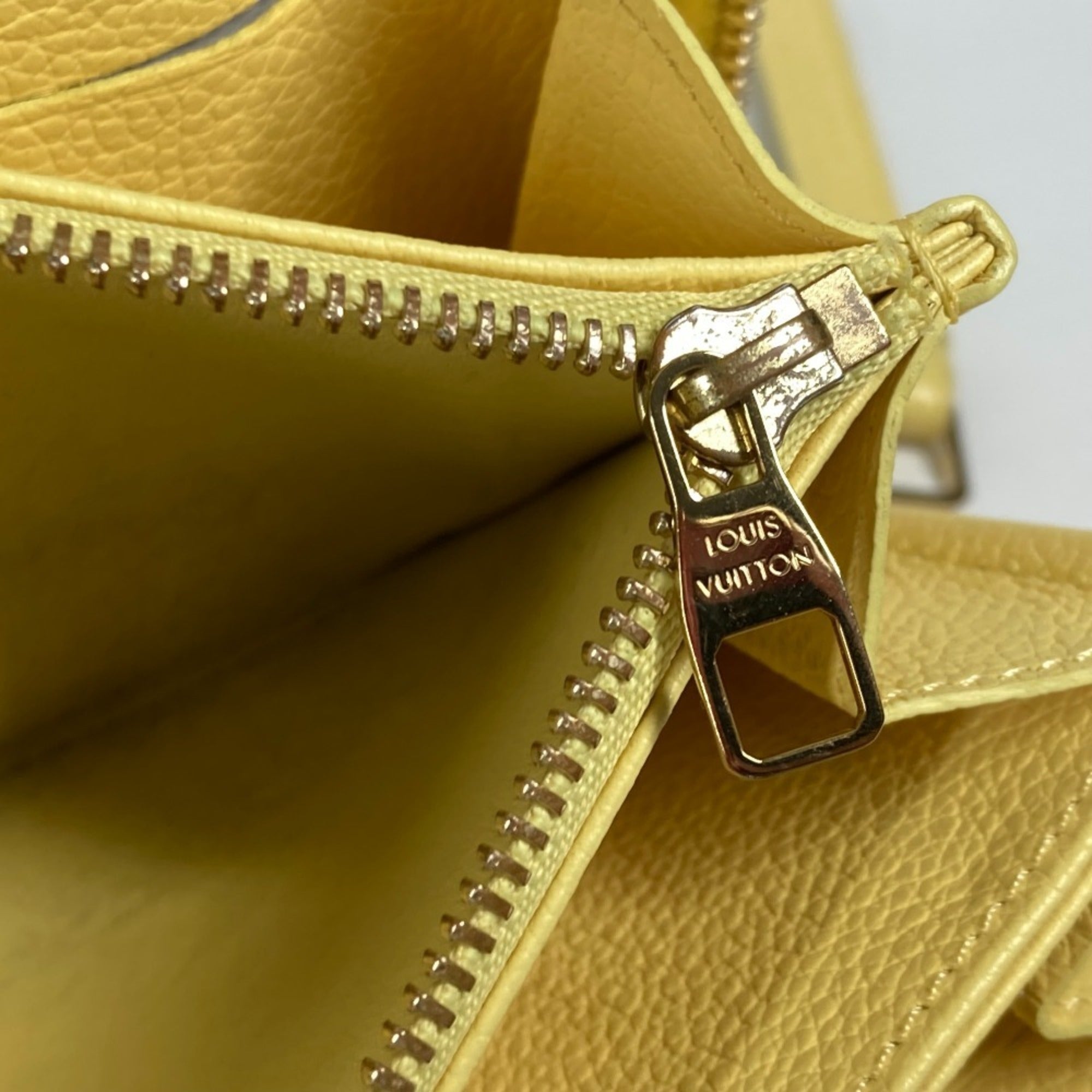 Louis Vuitton Yellow Monogram Empreinte Long Wallet (Bi-Fold) (Pre-Owned)