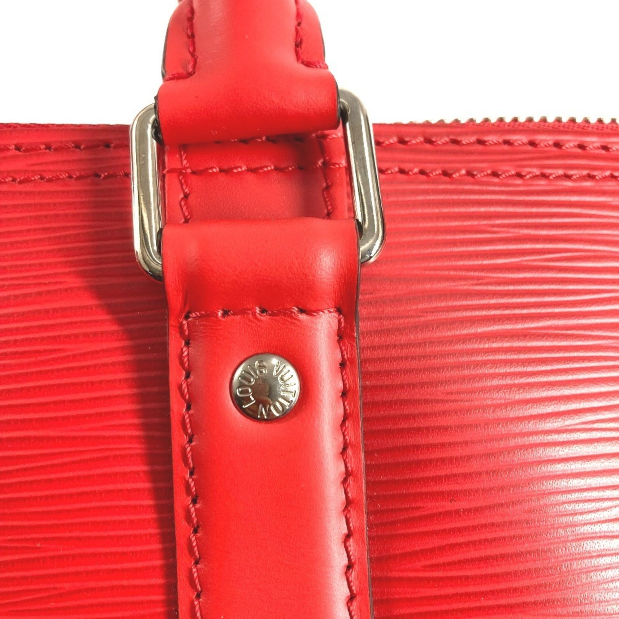 Louis Vuitton Red Color White Epi Leather Boston Bag (Pre-Owned)