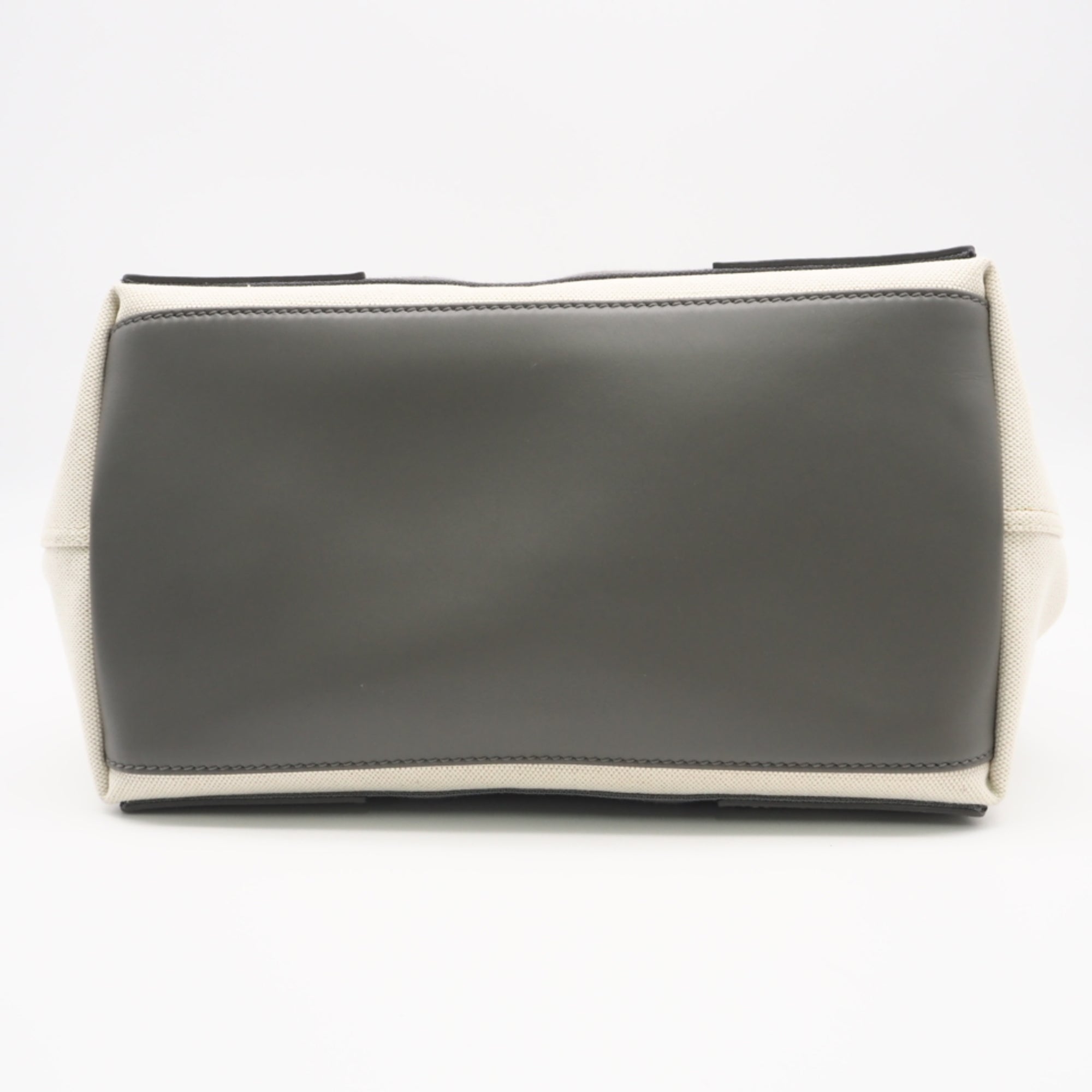 Balenciaga Gray Canvas Leather Pouch Tote Bag (Pre-Owned)