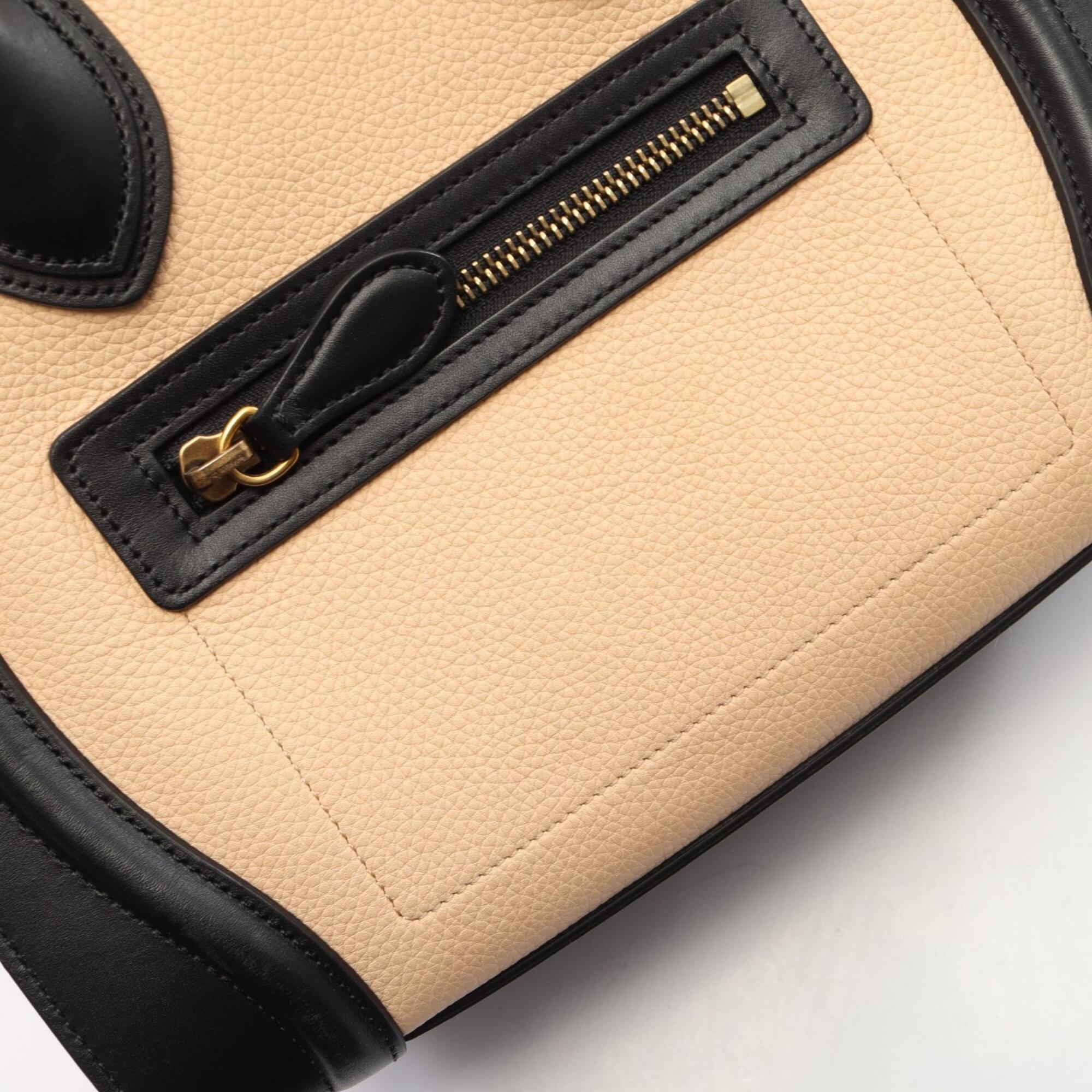 Celine Black Ivory Red Color Leather Handbag Tote Bag (Pre-Owned)