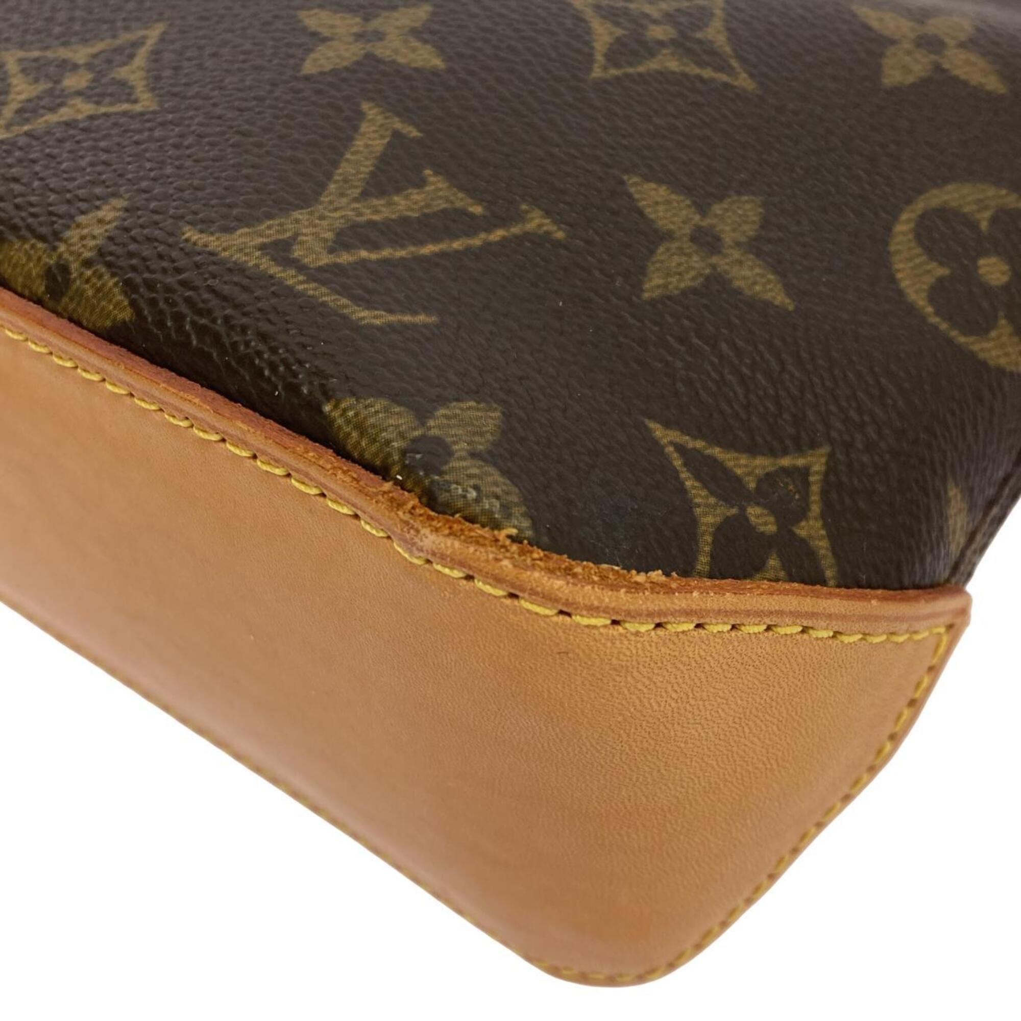 Louis Vuitton Marron Coated Canvas Shoulder Bag (Pre-Owned)