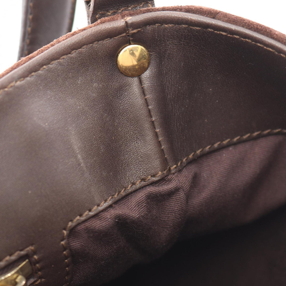 Celine Brown Suede Leather Handbag Shoulder Bag (Pre-Owned)
