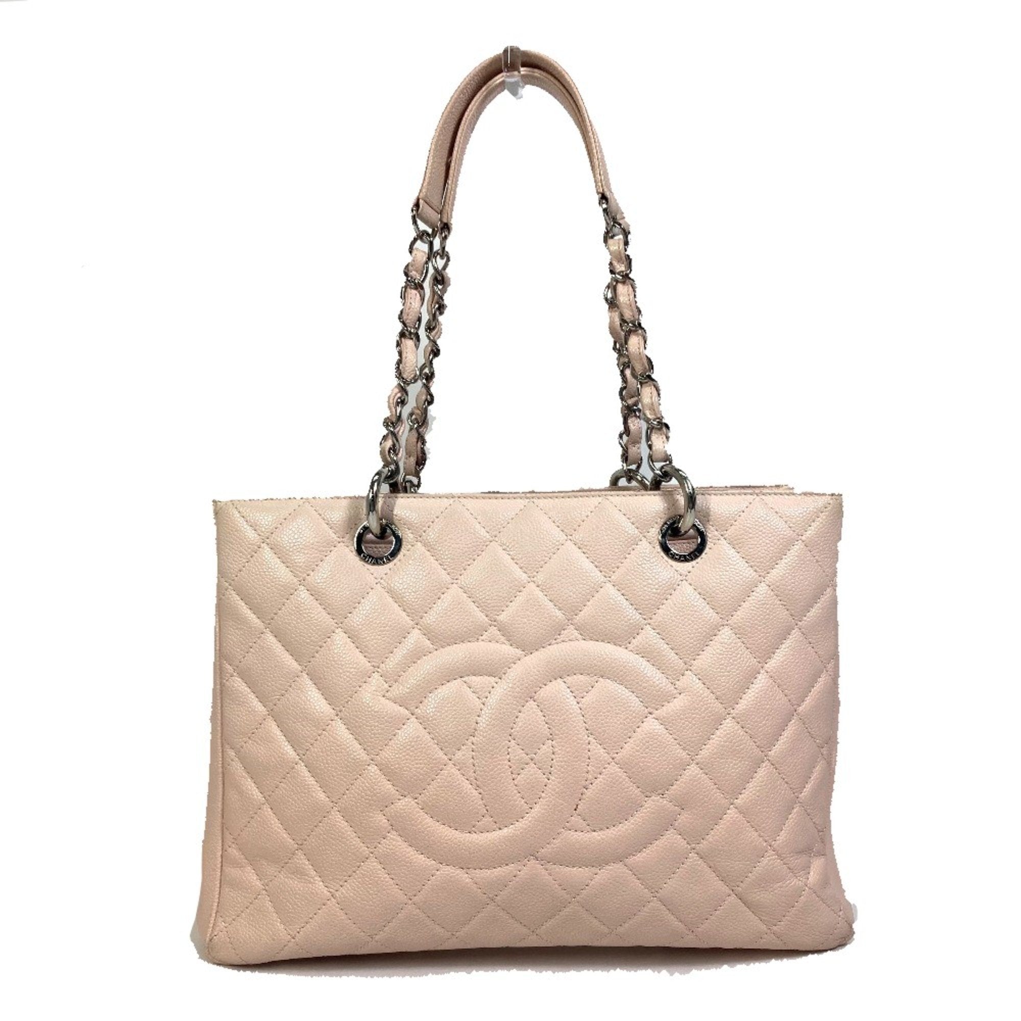 Chanel Pink Leather Tote Bag (Pre-Owned)
