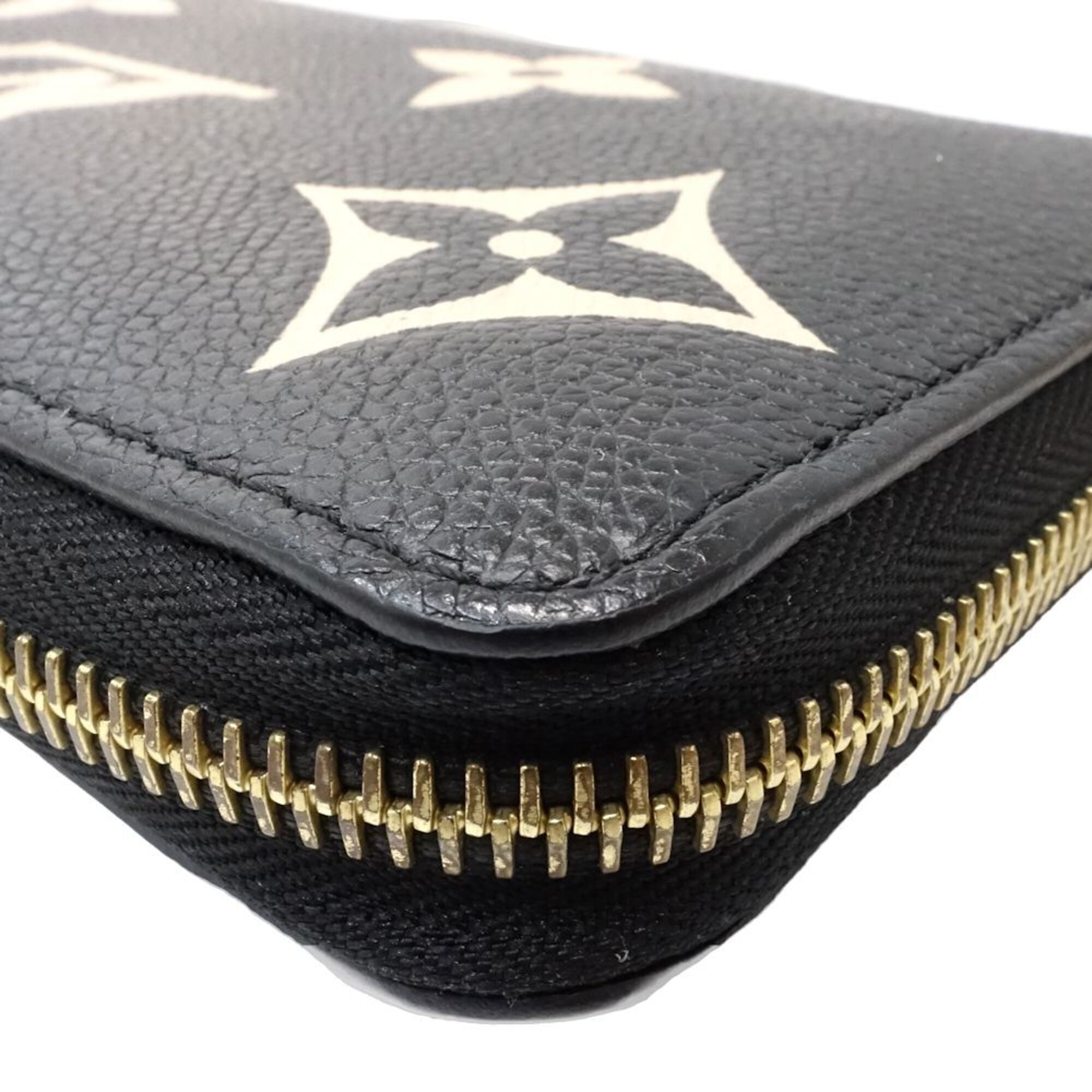 Louis Vuitton Monogram Empreinte Beige Black Monogram Empreinte Long Wallet (Bi-Fold) (Pre-Owned)