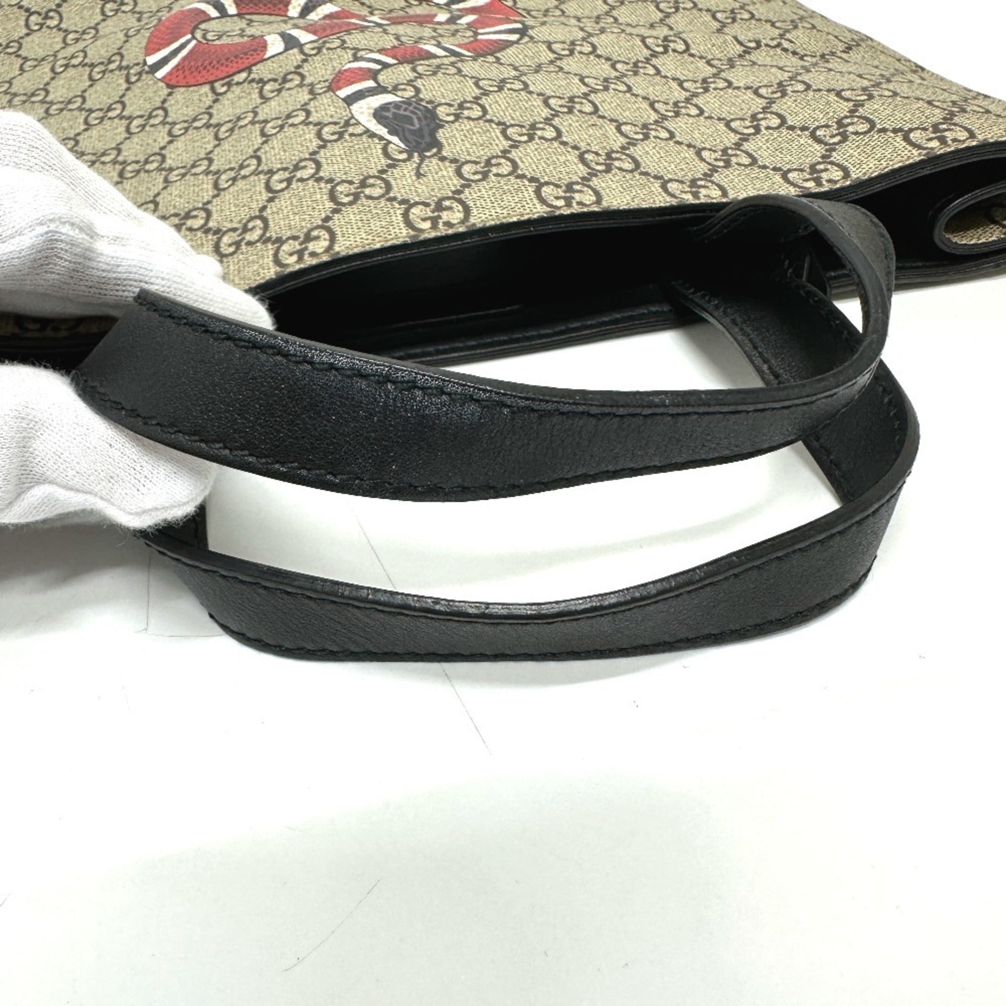 Gucci Beige Gg Supreme Handbag Shoulder Bag (Pre-Owned)