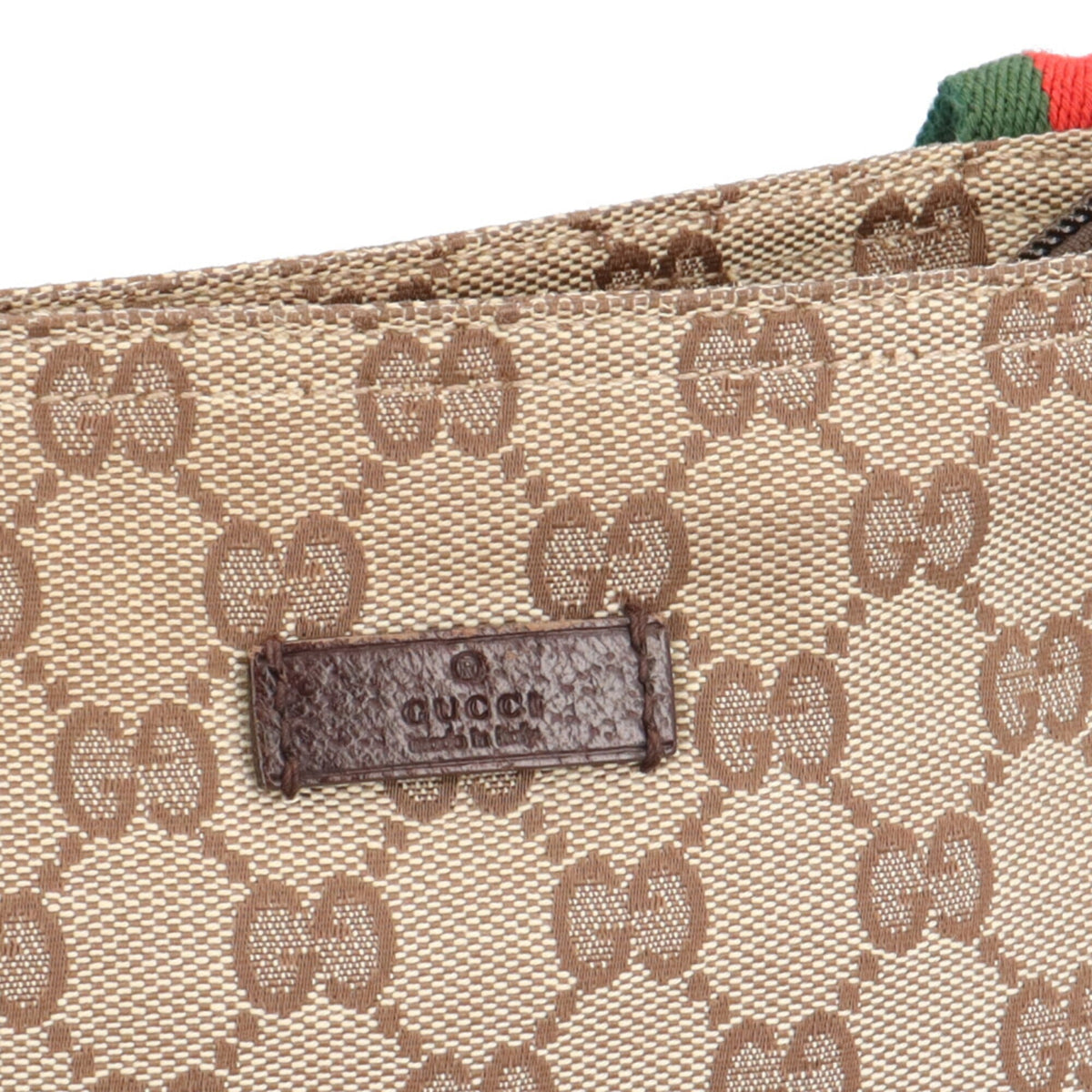 Gucci Sherry Line Beige Gg Canvas Handbag Shoulder Bag (Pre-Owned)