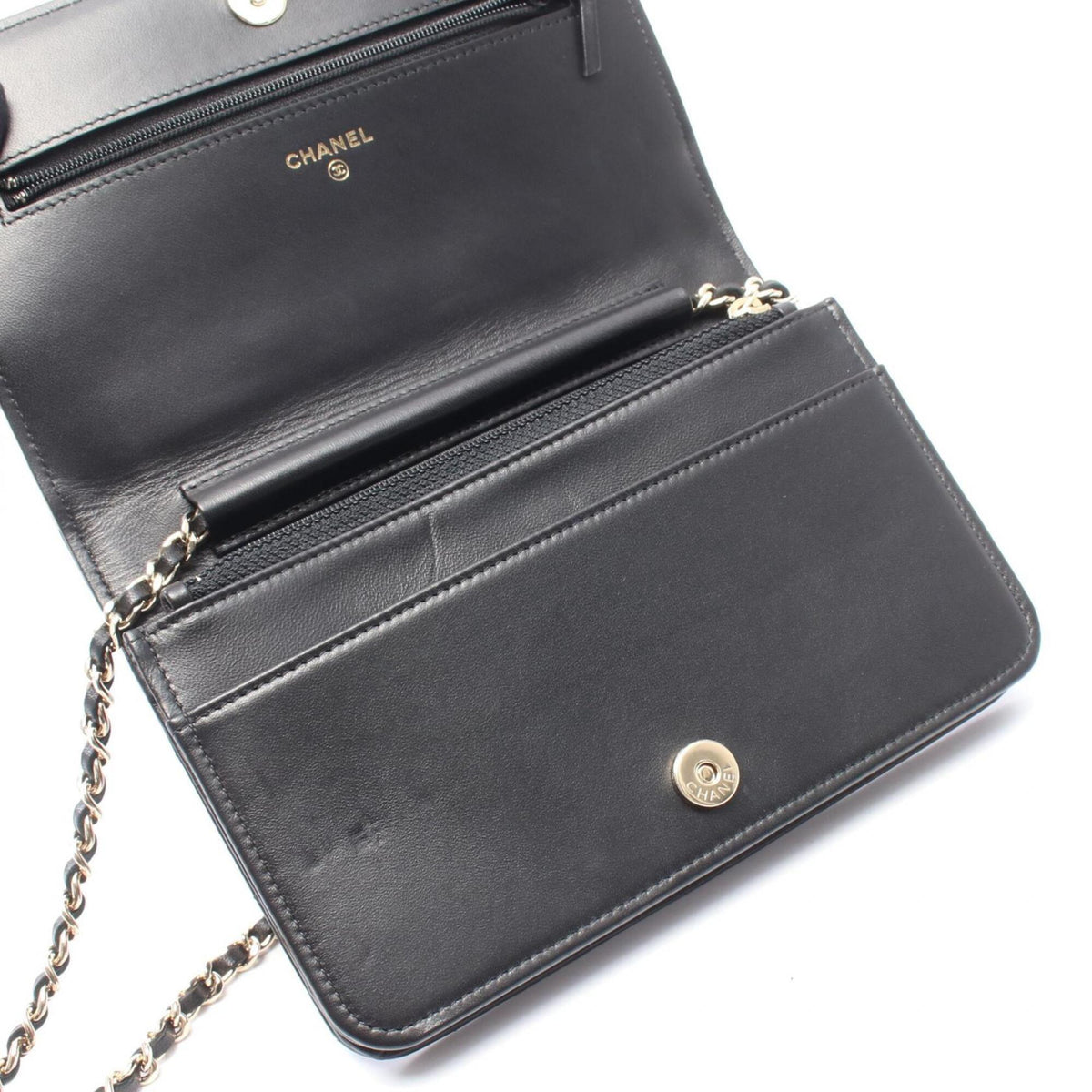 Chanel Black Pink Leather Handbag Shoulder Bag (Pre-Owned)