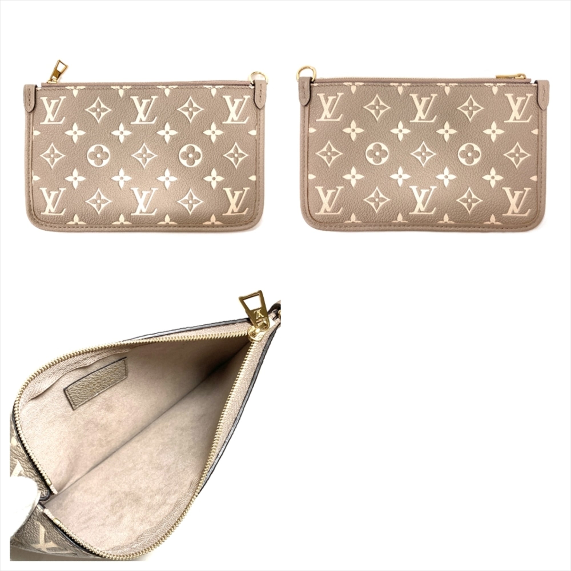 Louis Vuitton Beige Bicolor Cream Monogram Or Monogram Empreinte Pouch Shoulder Bag (Pre-Owned)