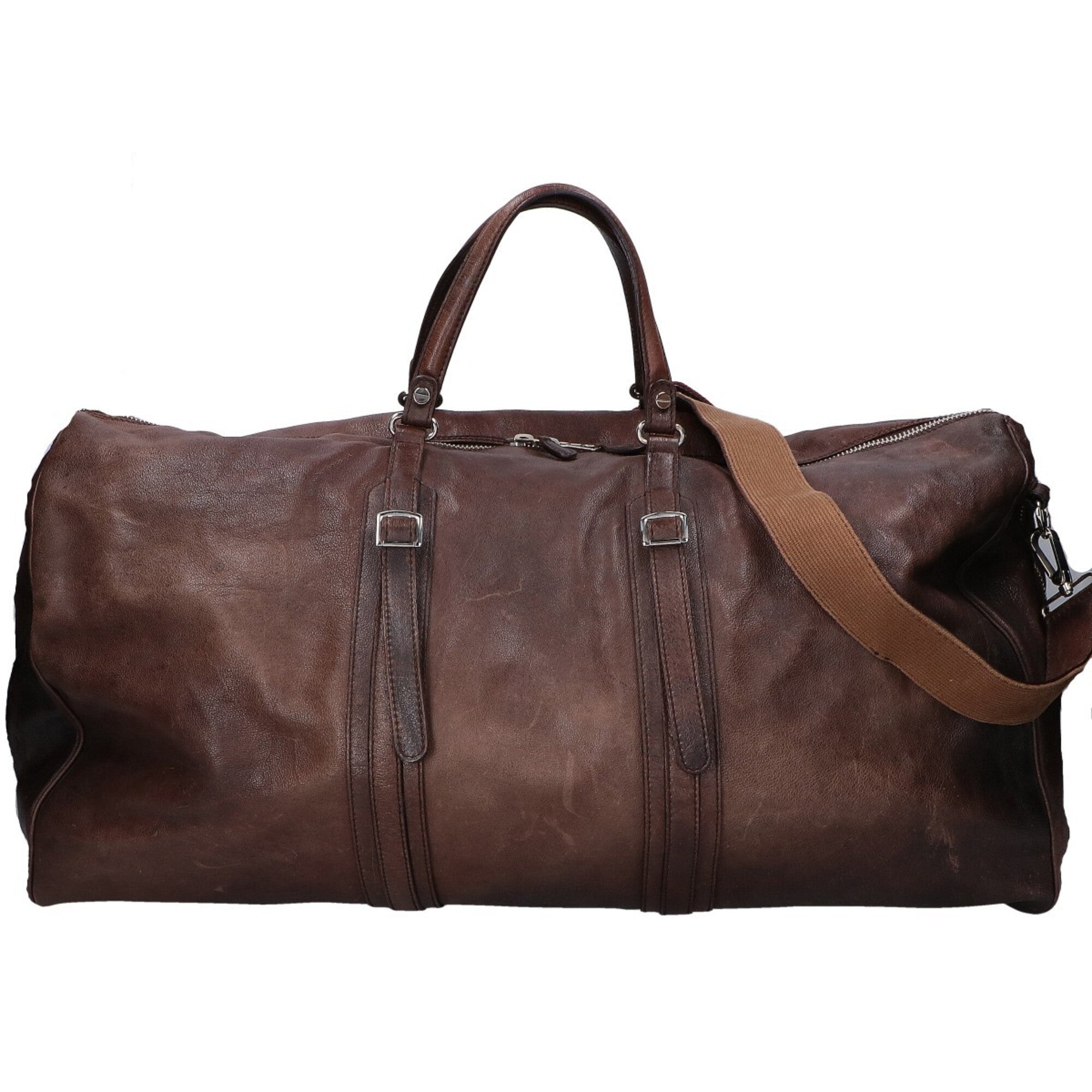 Balenciaga Dark Brown Leather Boston Bag (Pre-Owned)