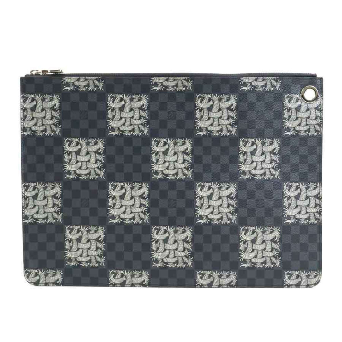 Louis Vuitton Black Damier Graphite Clutch Bag Pochette (Pre-Owned)