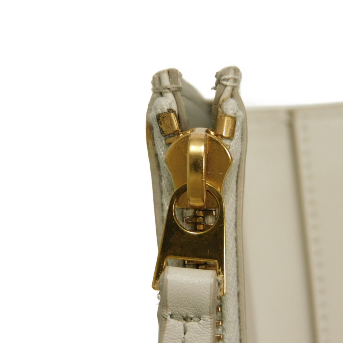Bottega Veneta Ivory White Leather Wallet (Tri-Fold) (Pre-Owned)