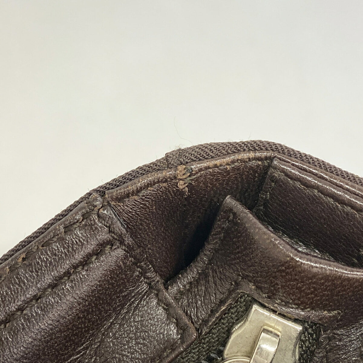 Salvatore Ferragamo Brown Nylon Canvas Handbag (Pre-Owned)