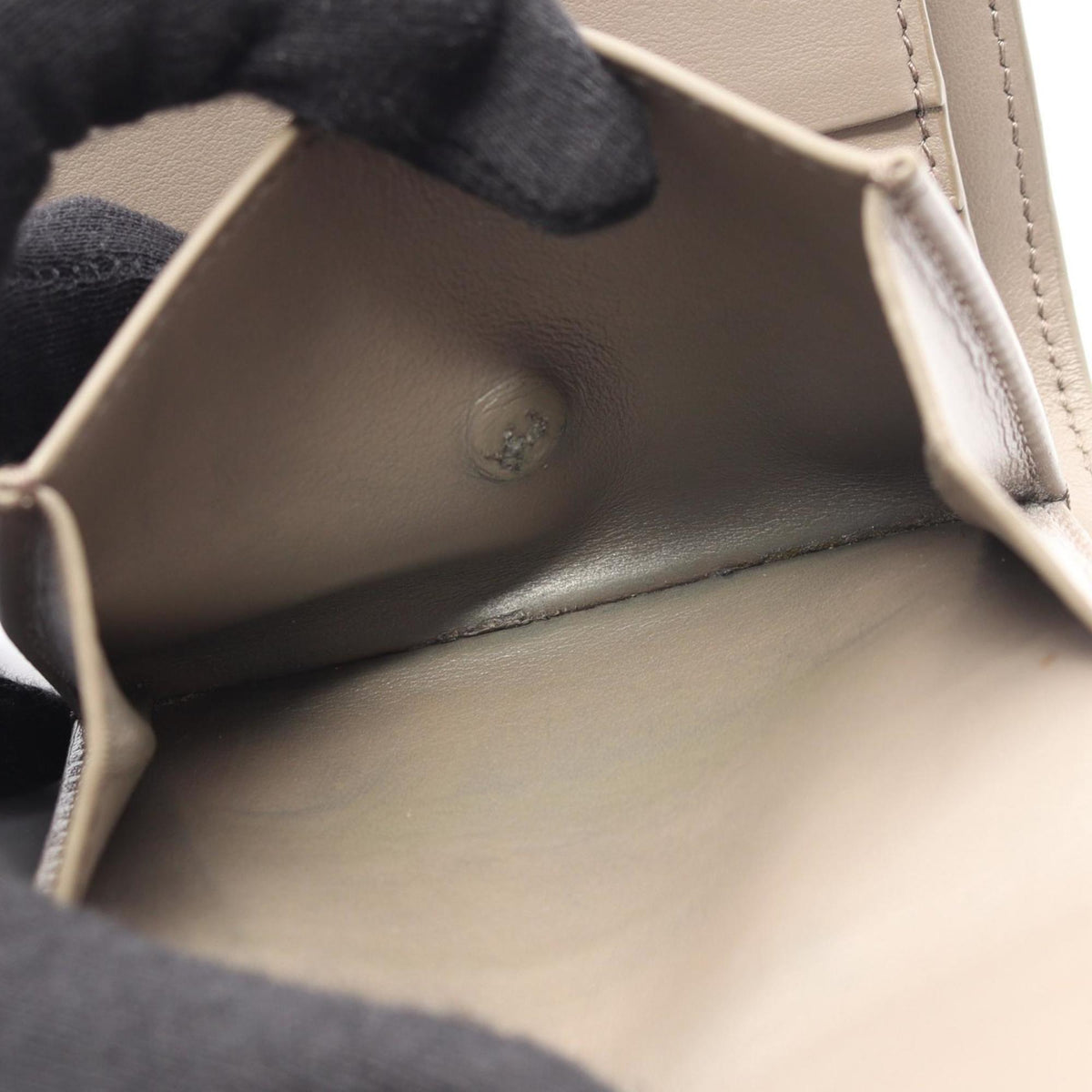 Celine Beige Leather Wallet (Tri-Fold) (Pre-Owned)