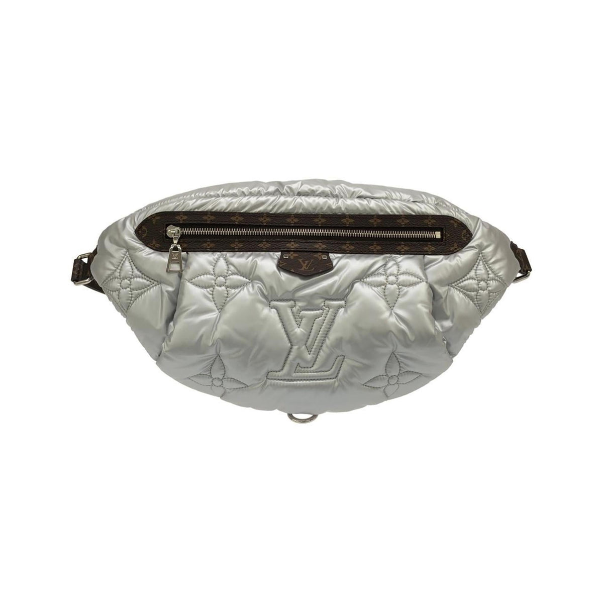 Louis Vuitton Silver Nylon Handbag (Pre-Owned)