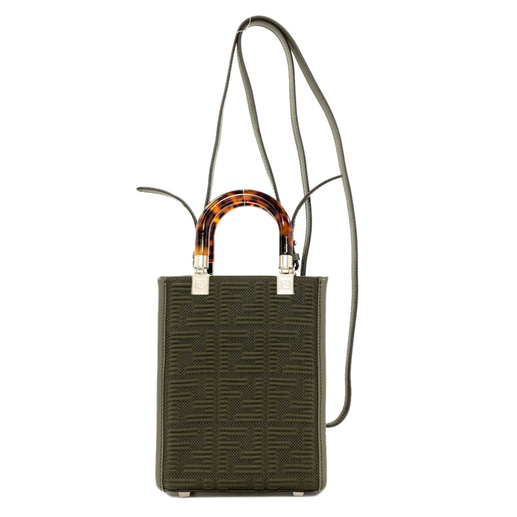 Fendi Khaki Canvas Handbag (Pre-Owned)