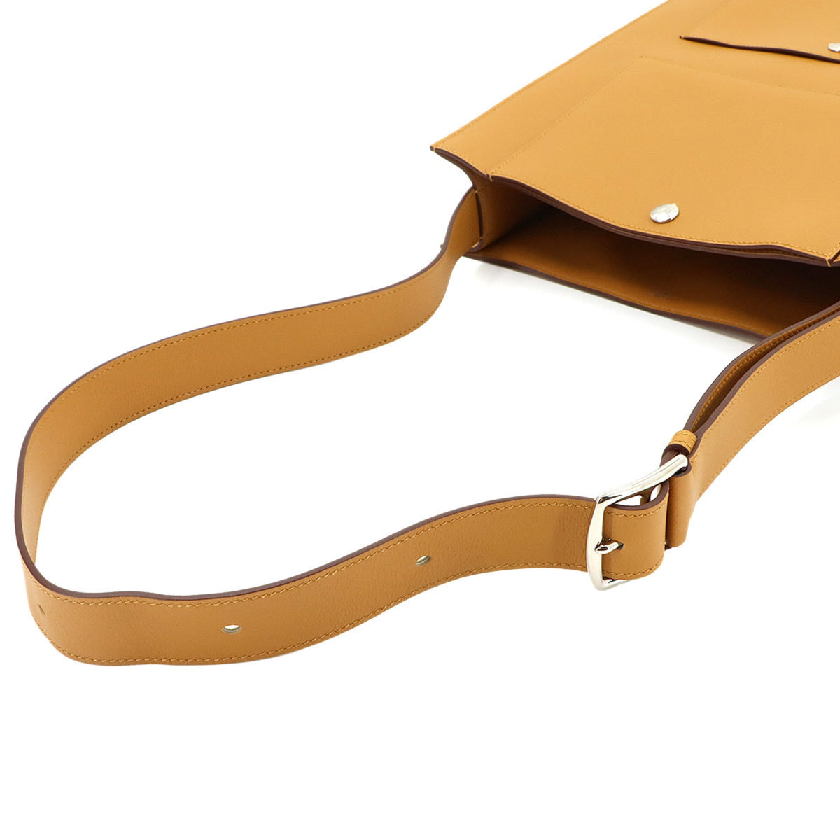 Hermes Brown Caramel Leather Handbag Tote Bag (Pre-Owned)