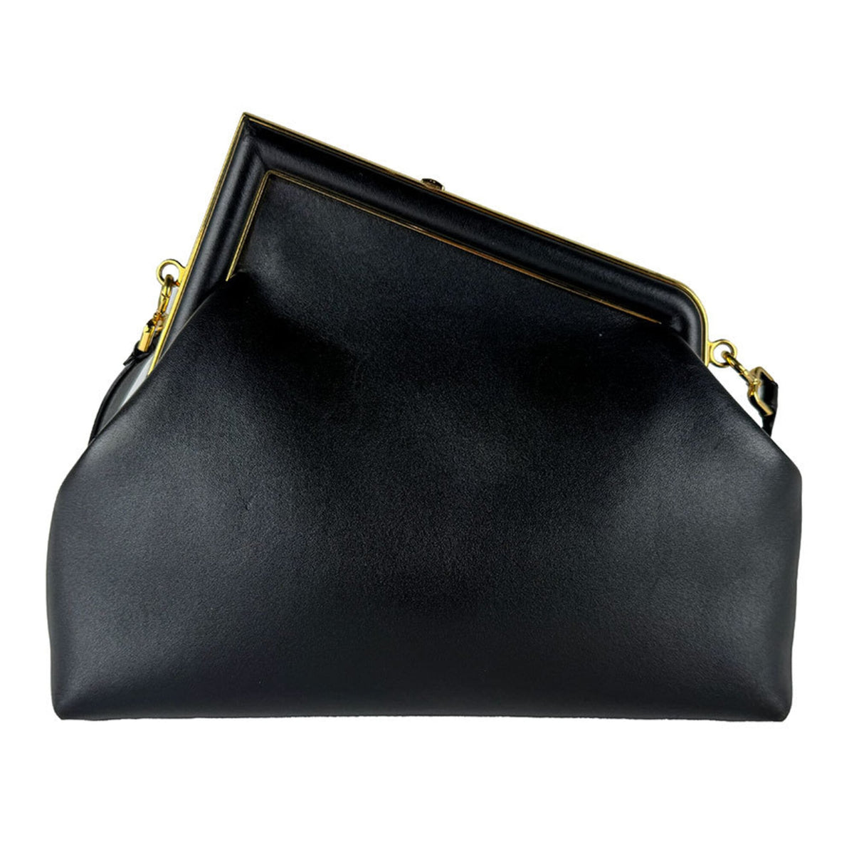 Fendi Black Leather Shoulder Bag (Pre-Owned)