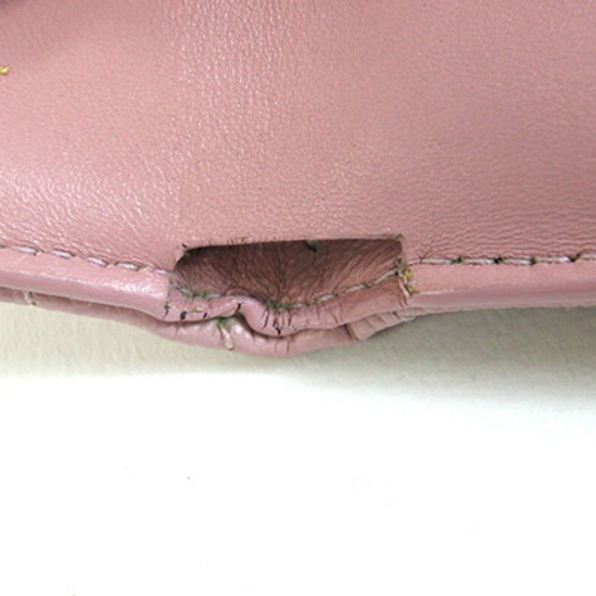 Saint Laurent Black Pink Leather Wallet (Tri-Fold) (Pre-Owned)