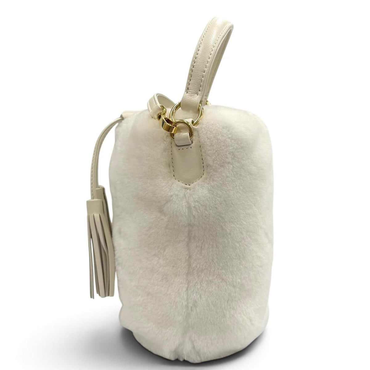 Miu Miu White Fur Shoulder Bag (Pre-Owned)