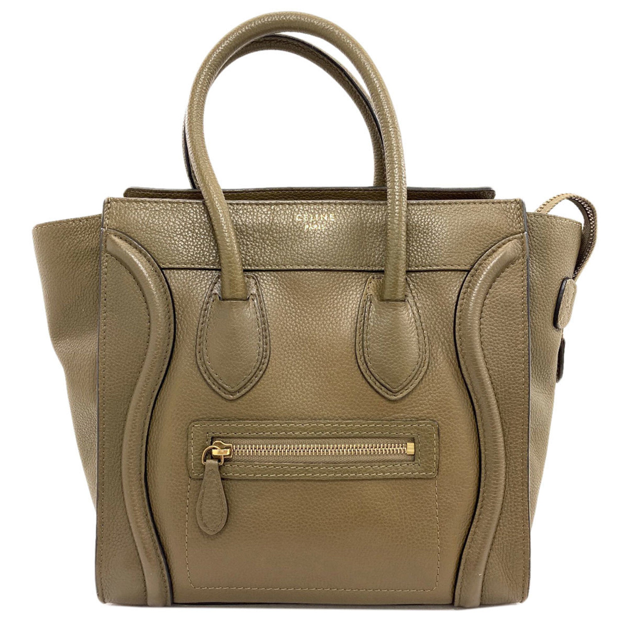 Celine Khaki Leather Handbag (Pre-Owned)