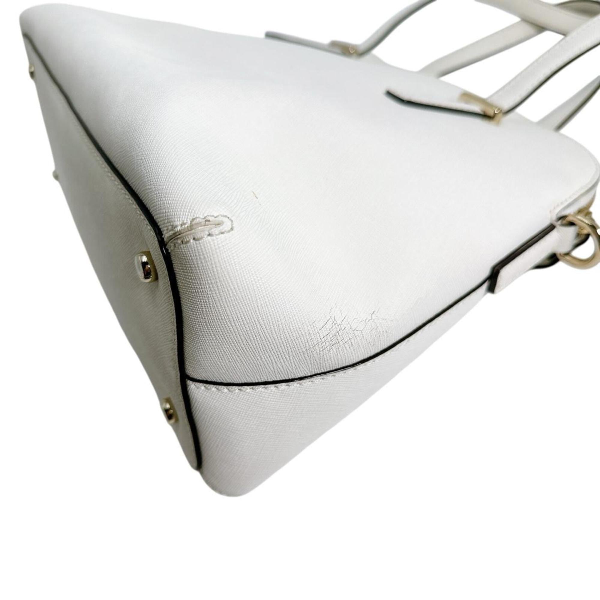 Kate Spade White Leather Handbag Shoulder Bag (Pre-Owned)