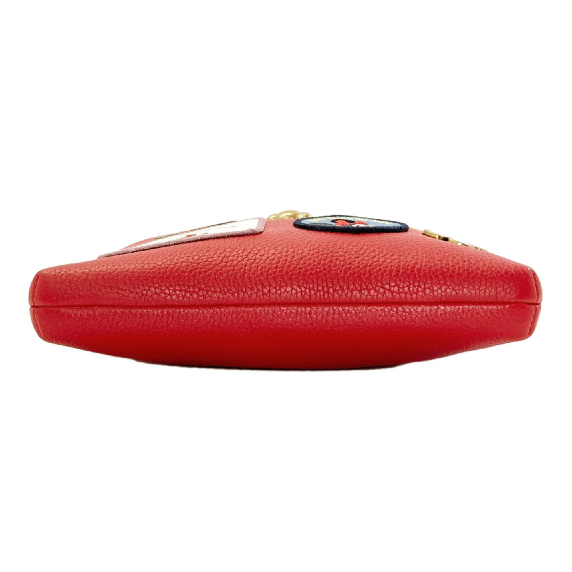 Coach Red Color Leather Shoulder Bag (Pre-Owned)