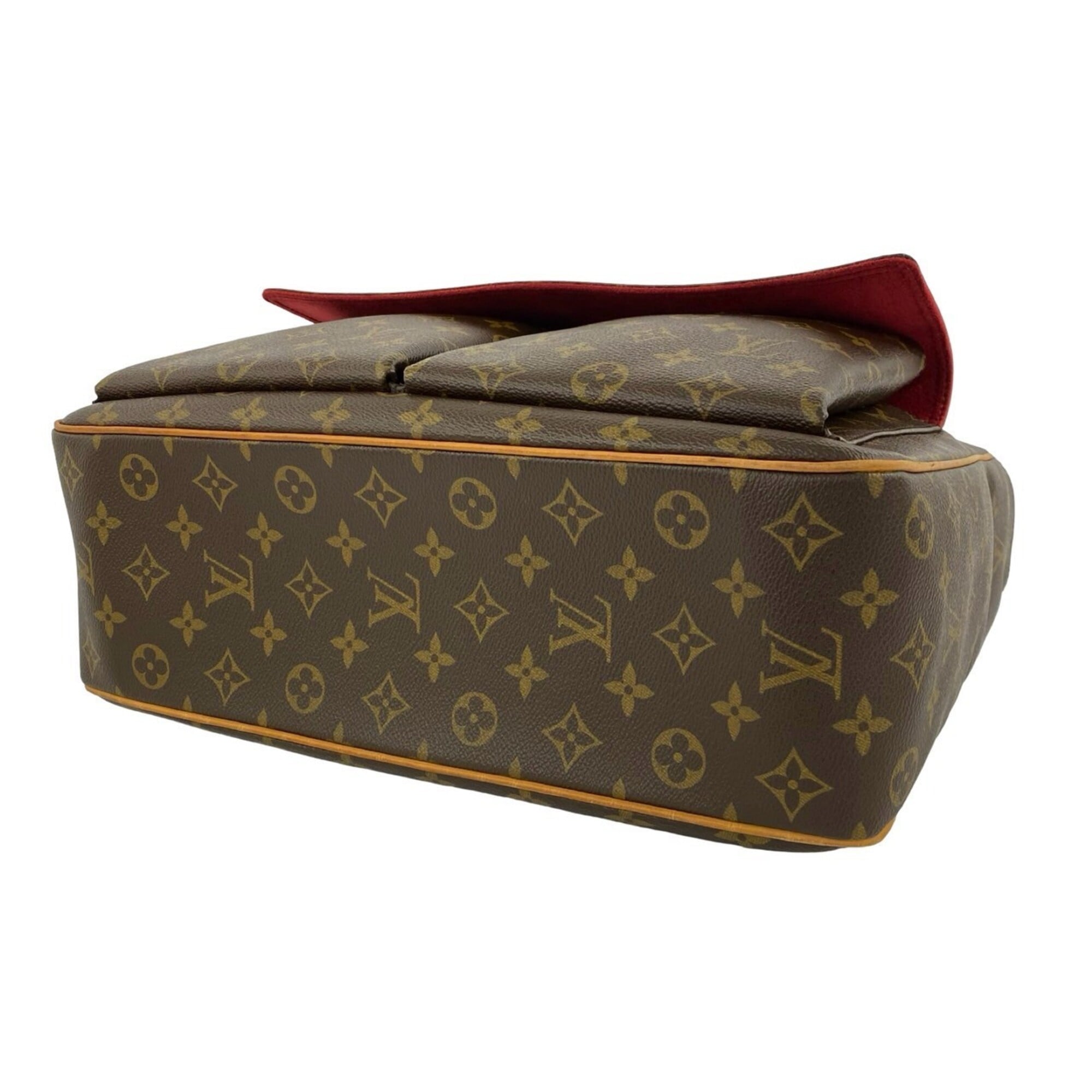 Louis Vuitton Brown Leather Pvc Handbag Tote Bag (Pre-Owned)