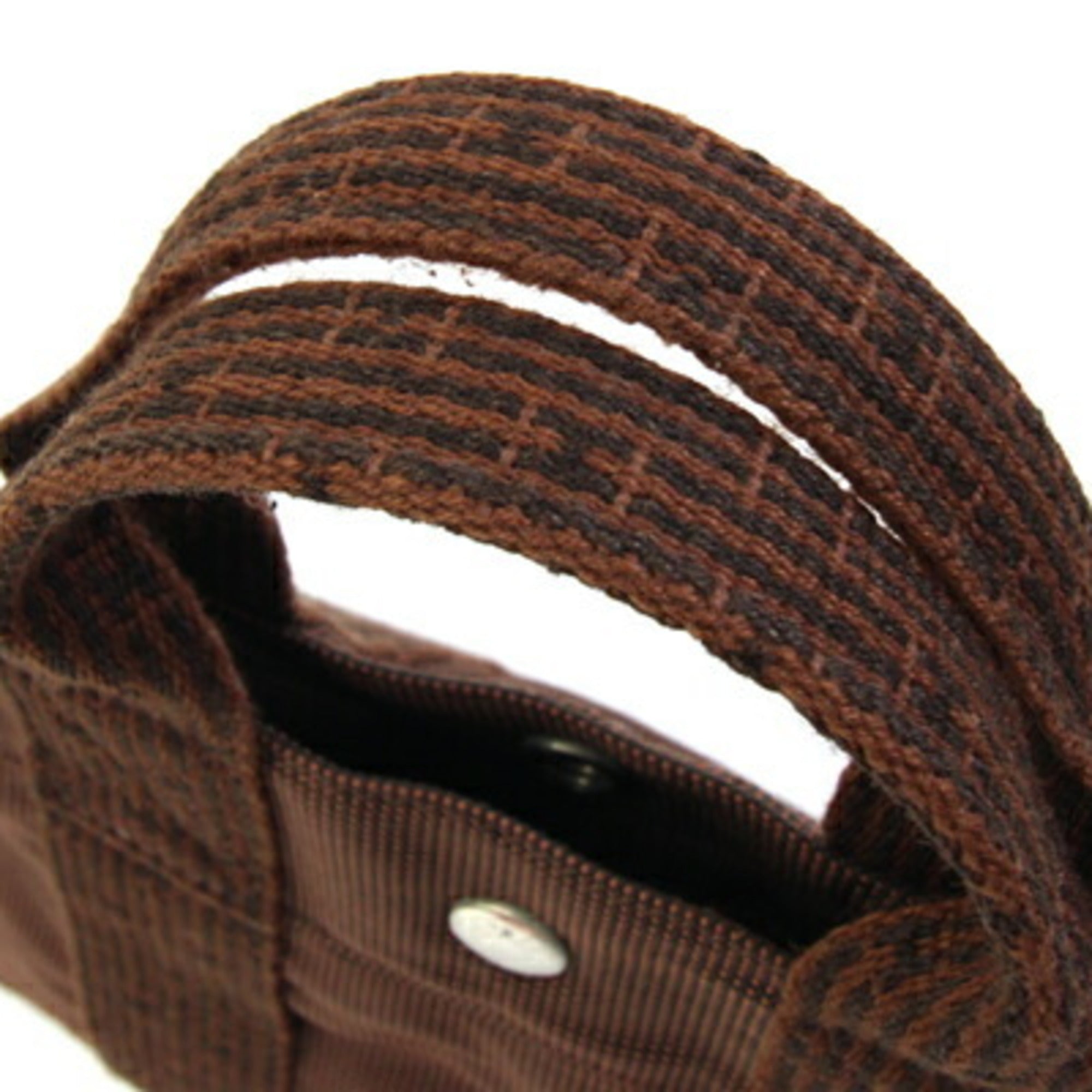 Hermes Brown Canvas Handbag (Pre-Owned)