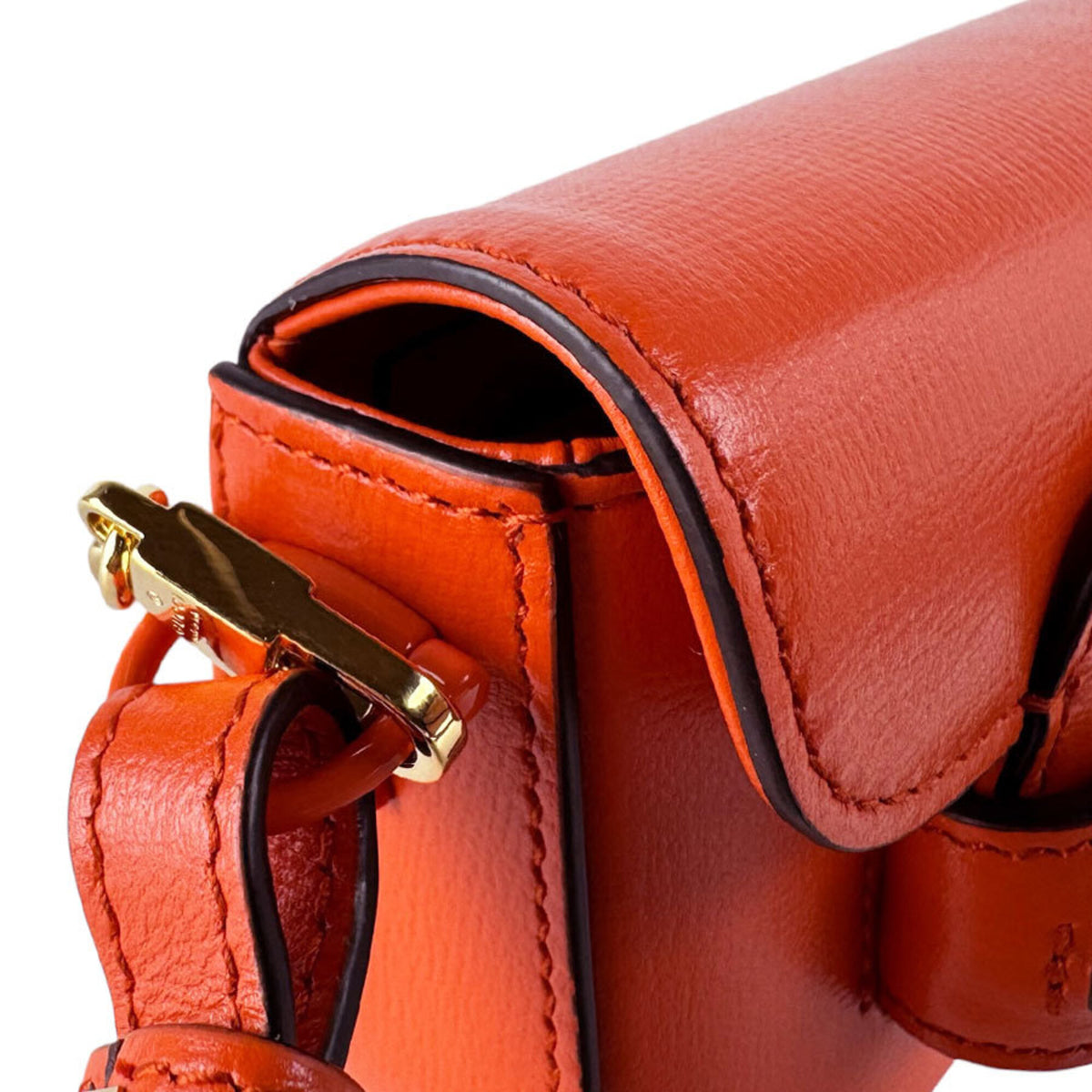 Gucci Orange Leather Shoulder Bag (Pre-Owned)