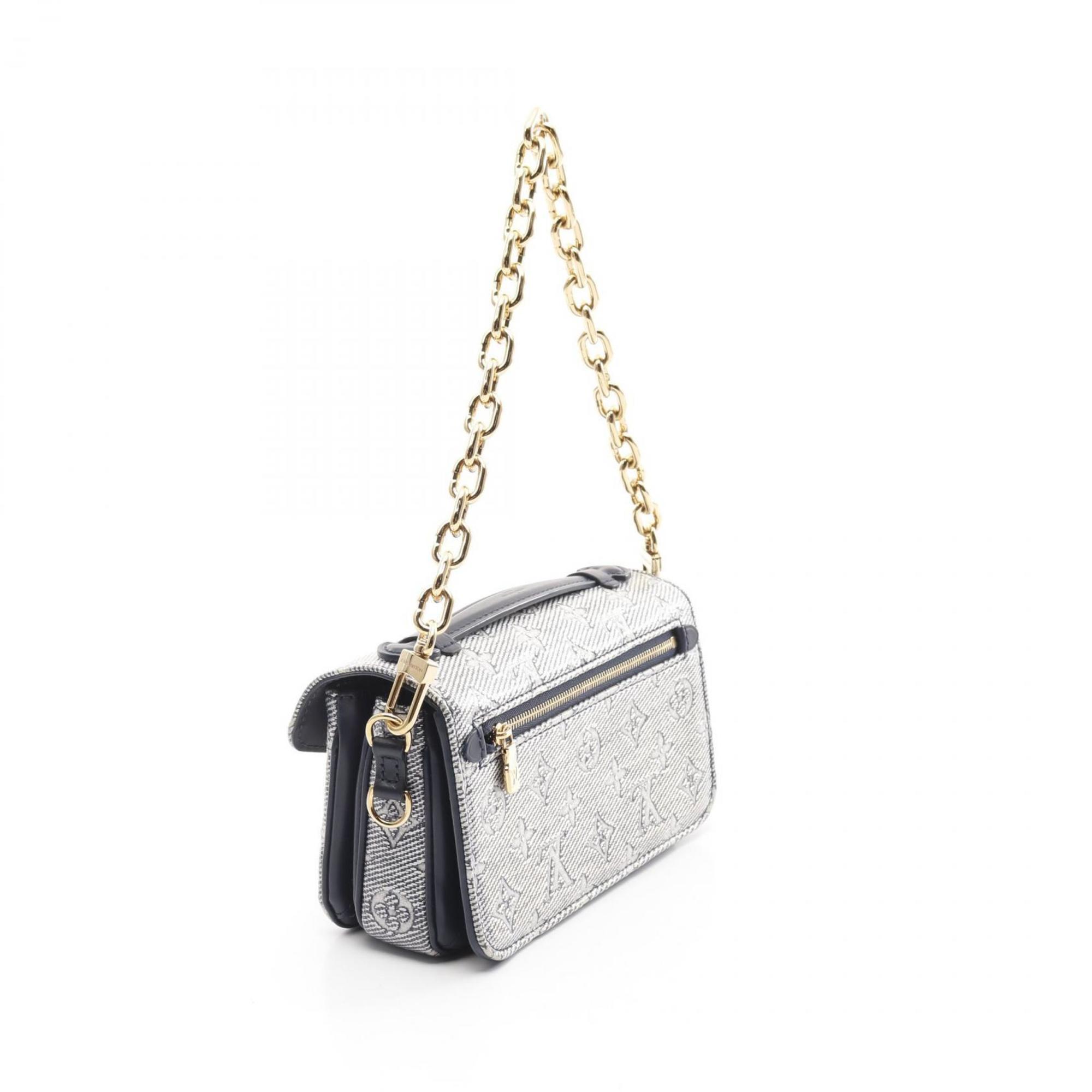 Louis Vuitton Navy Coated Canvas Pvc Leather Handbag (Pre-Owned)