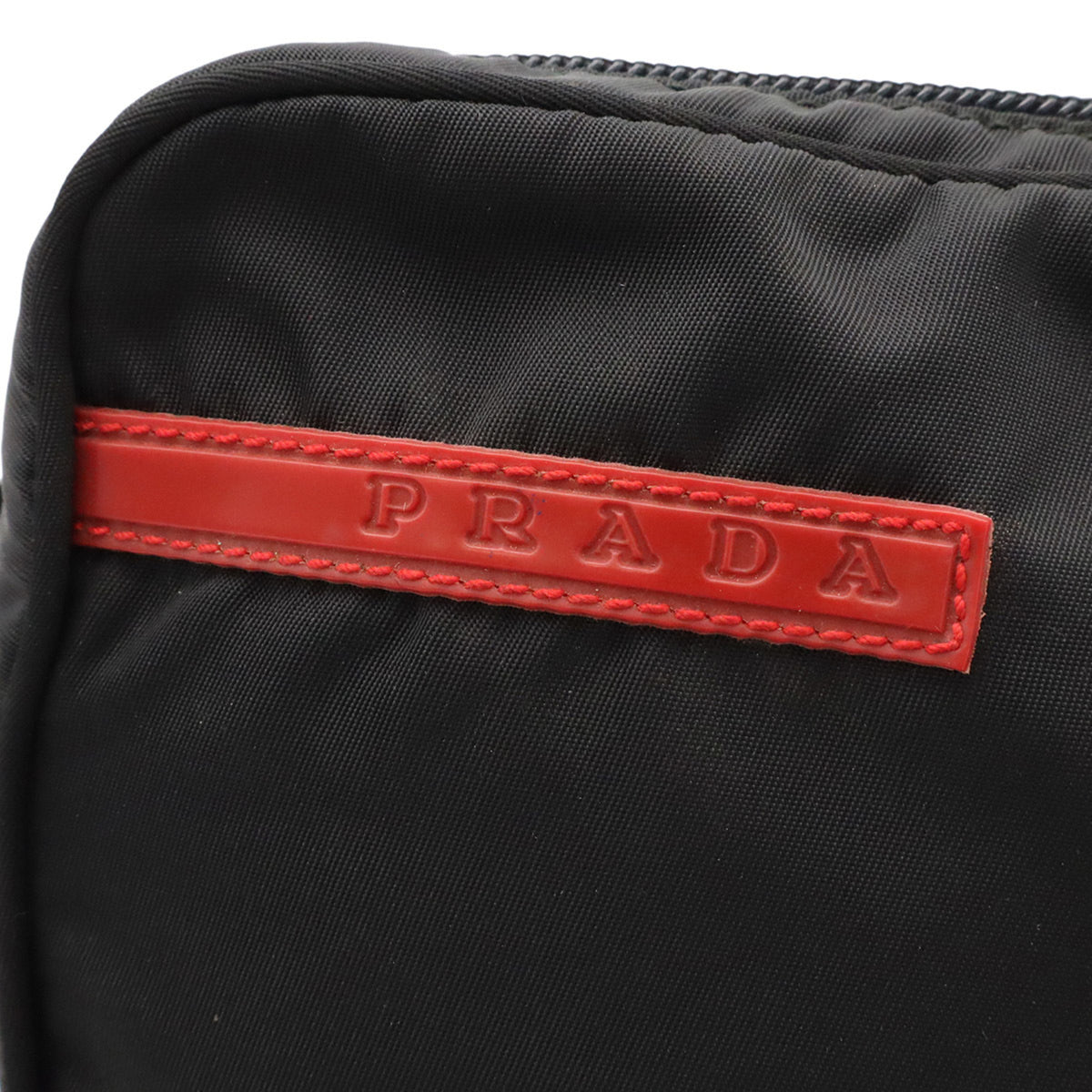 Prada Black Nero Nylon Pochette Pouch Shoulder Bag (Pre-Owned)