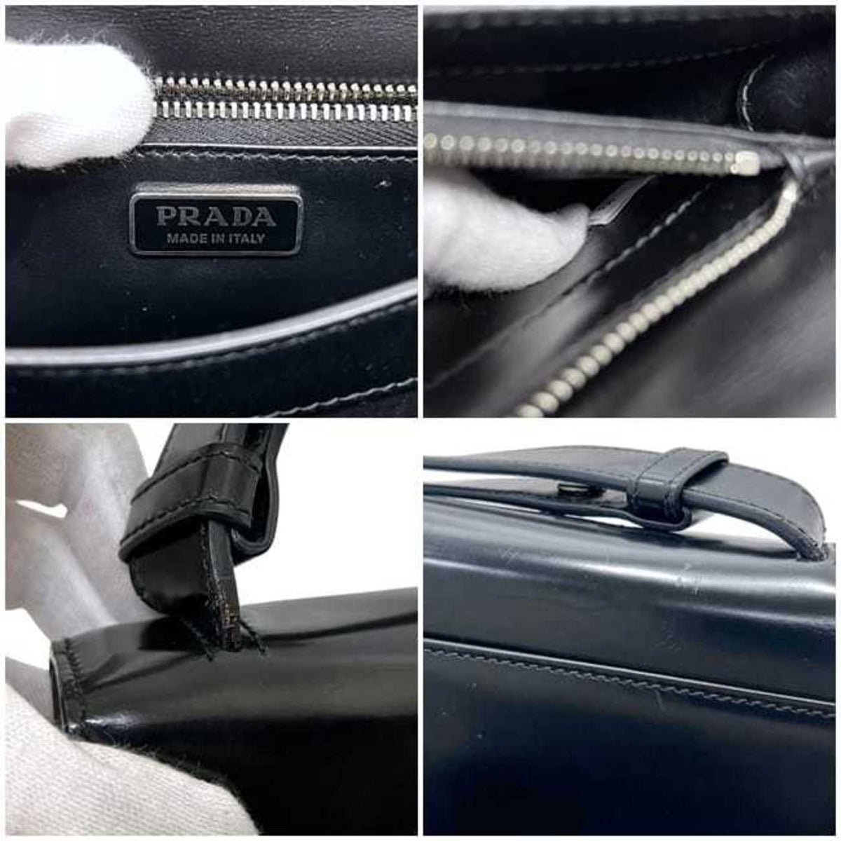 Prada Black Nero Leather Shoulder Bag (Pre-Owned)