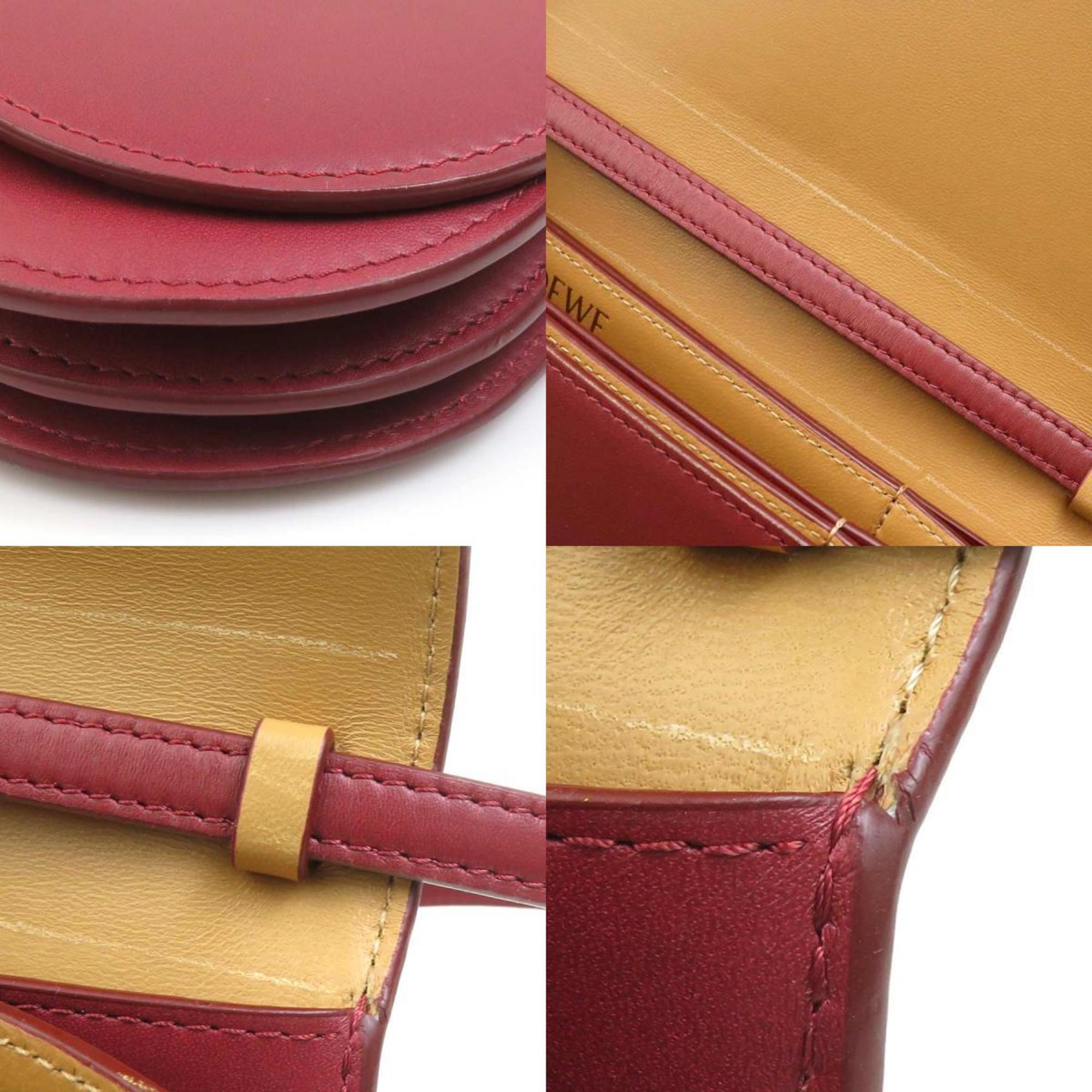 Loewe Red Color Leather Shoulder Bag (Pre-Owned)