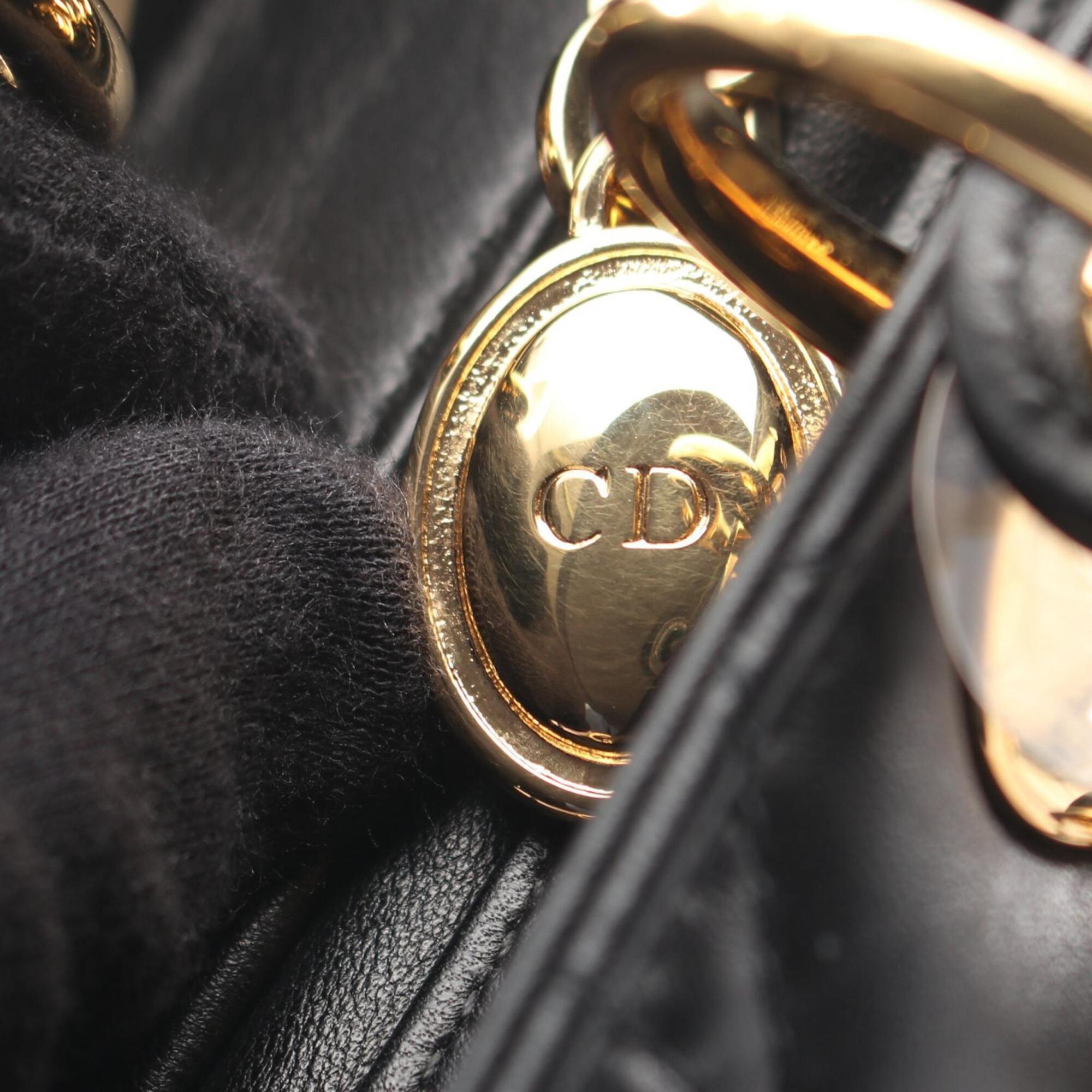 Christian Dior Black Leather Handbag (Pre-Owned)