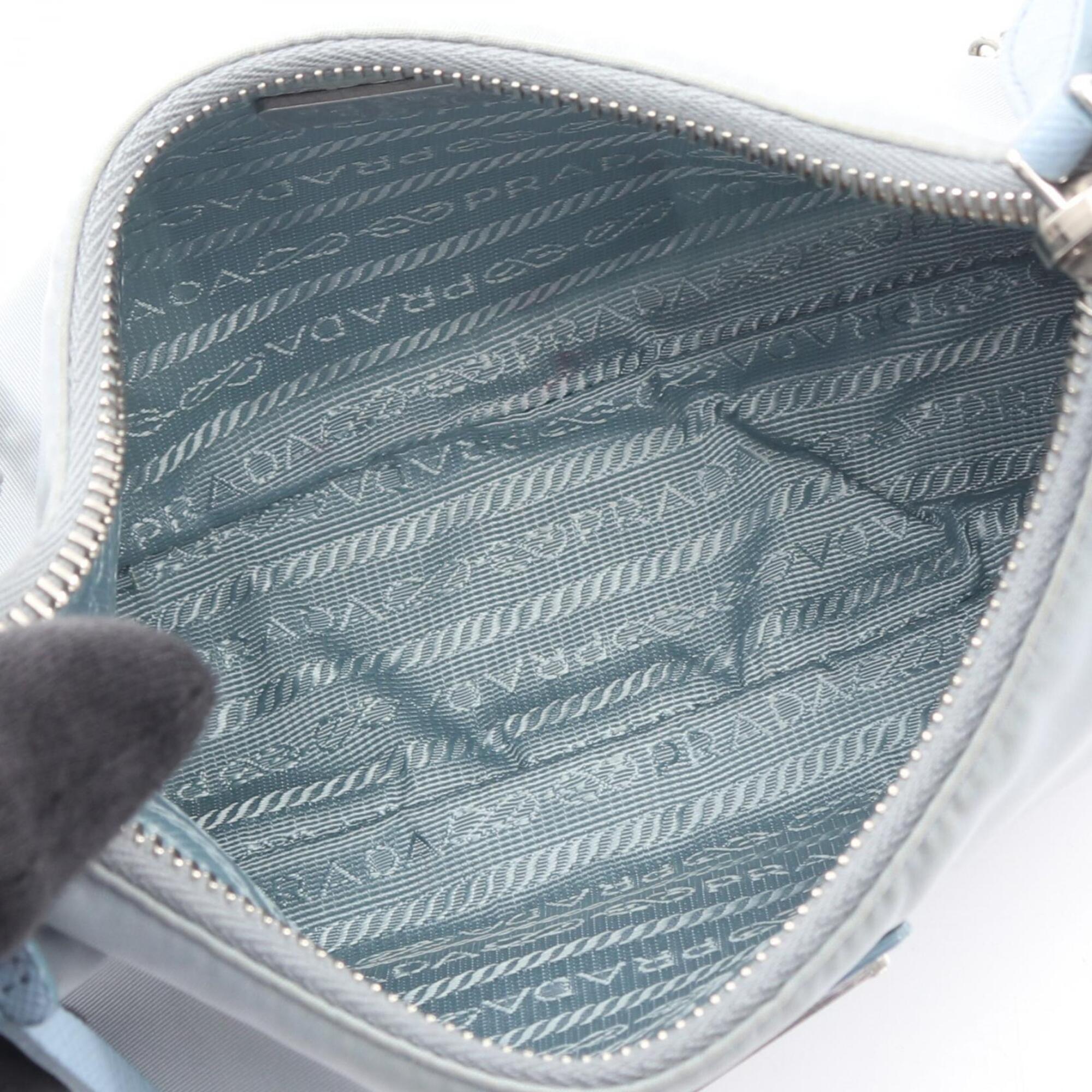 Prada Blue Nylon Handbag Shoulder Bag (Pre-Owned)