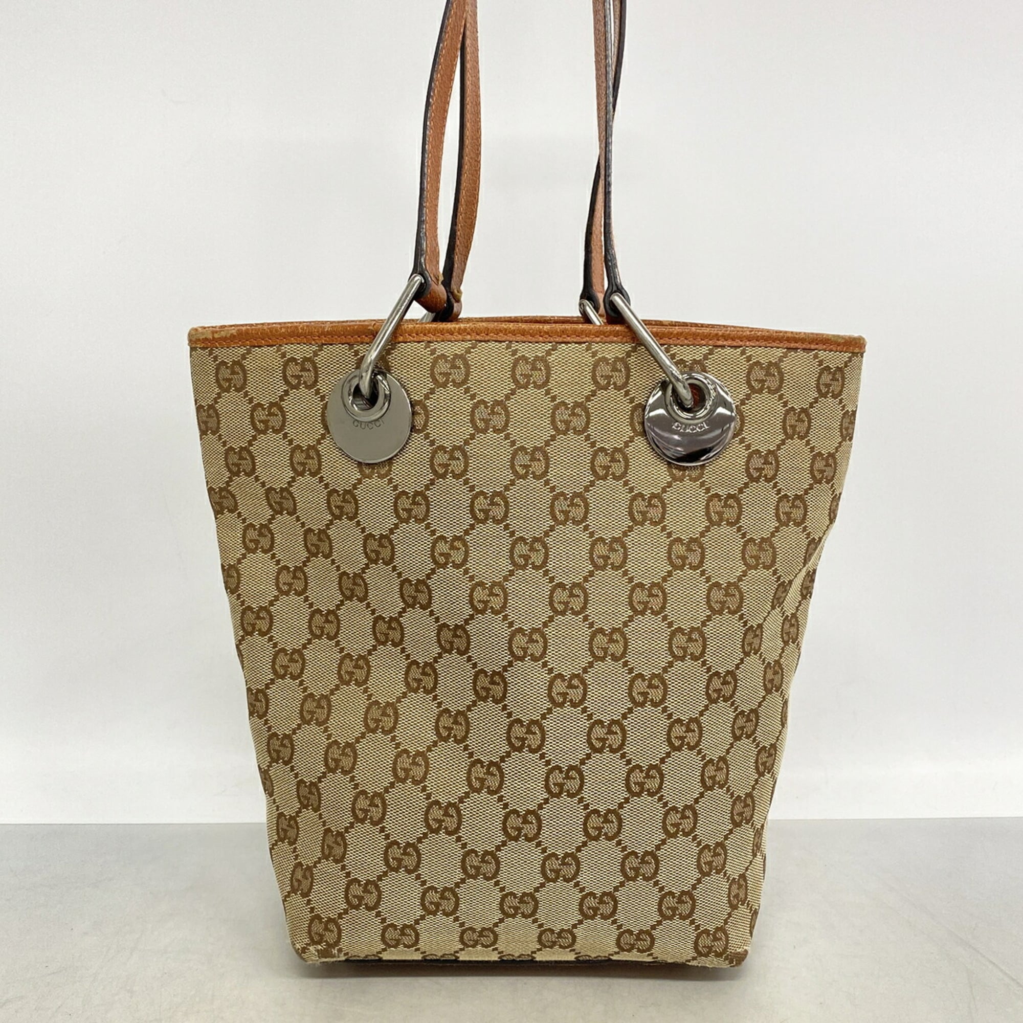 Gucci Beige Canvas Tote Bag (Pre-Owned)