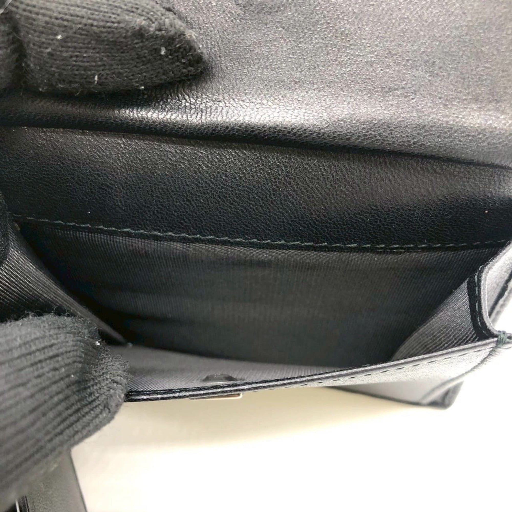 Salvatore Ferragamo Black Leather Wallet (Bi-Fold) (Pre-Owned)