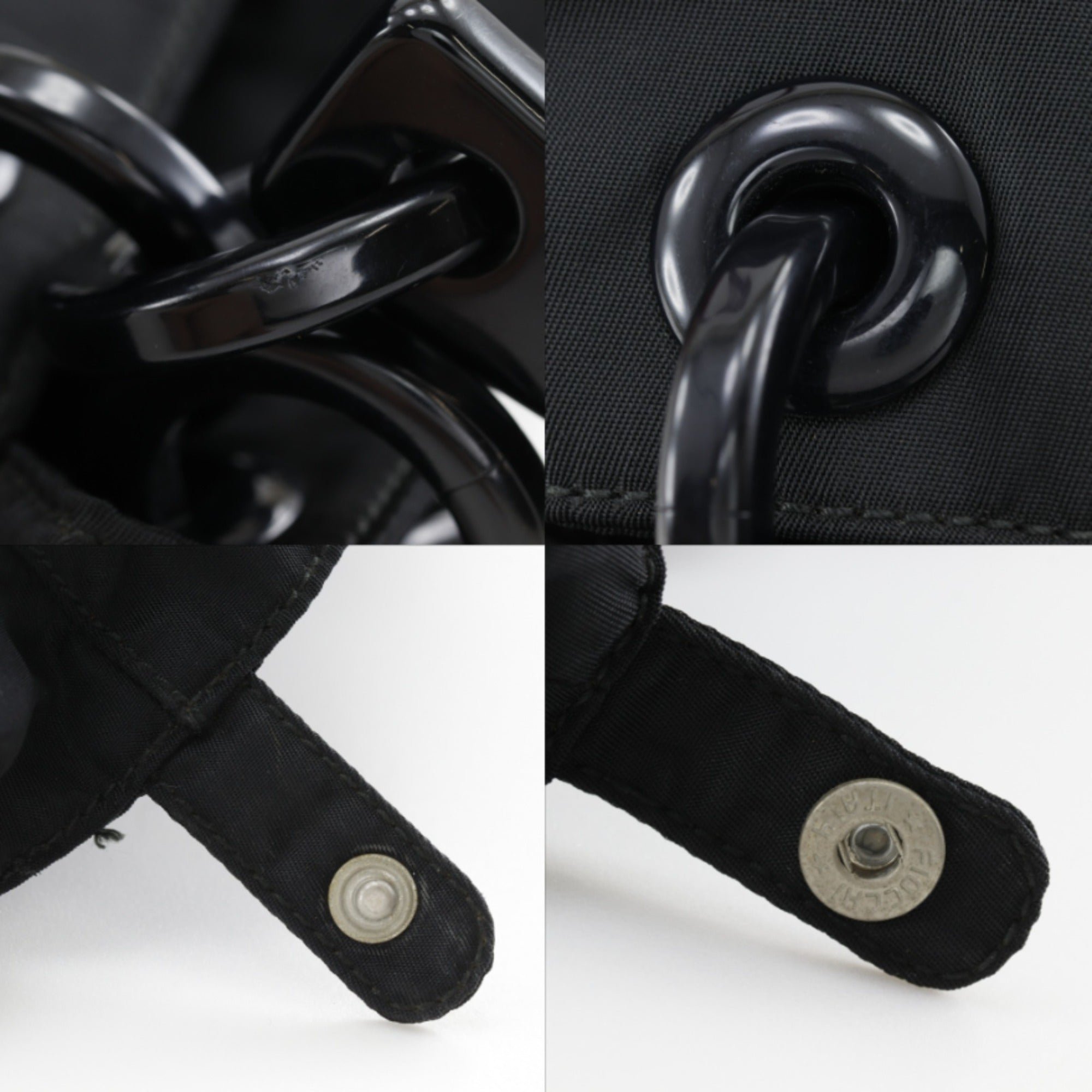 Prada Black Nylon Plastic Handbag (Pre-Owned)