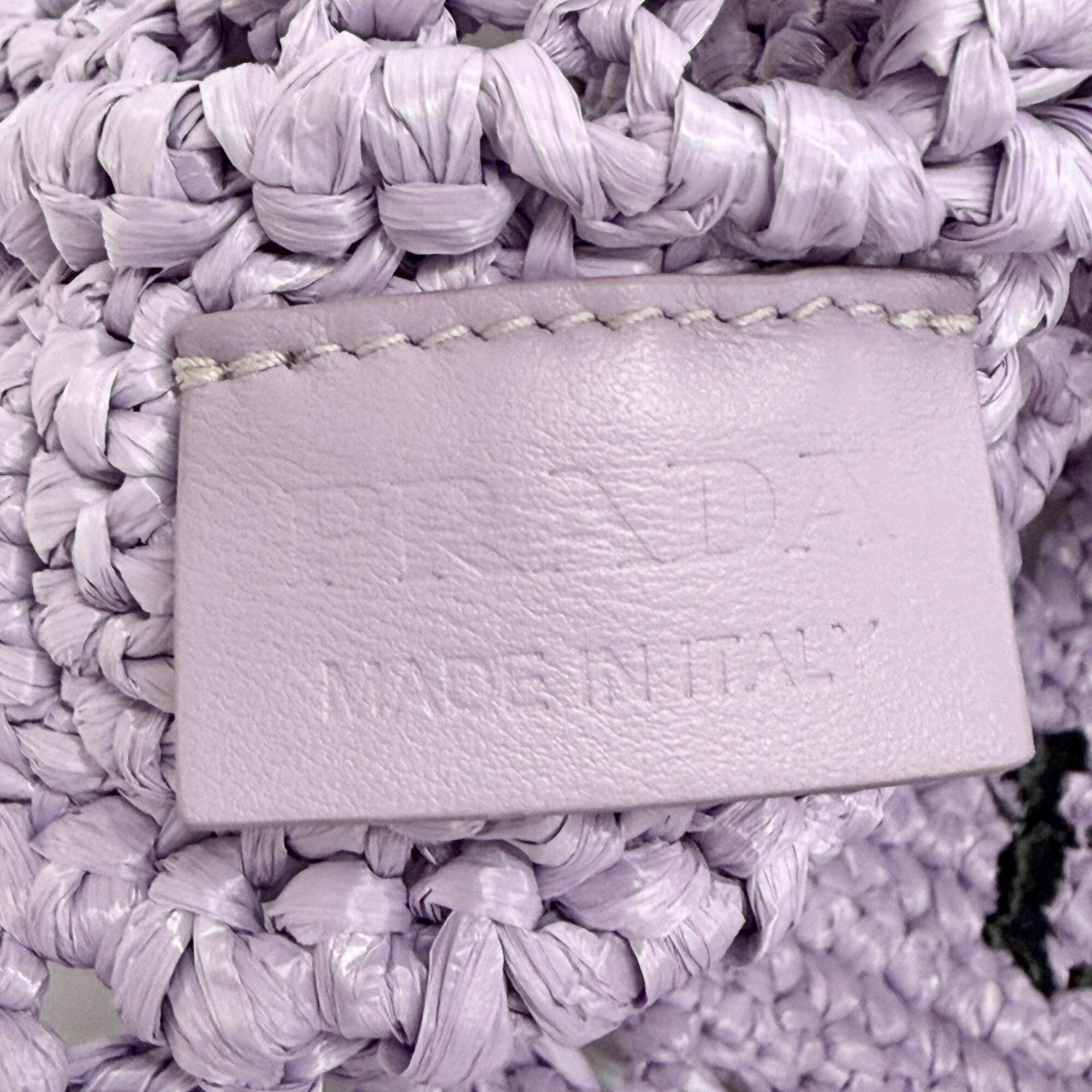 Prada Purple Raffia Tote Bag (Pre-Owned)
