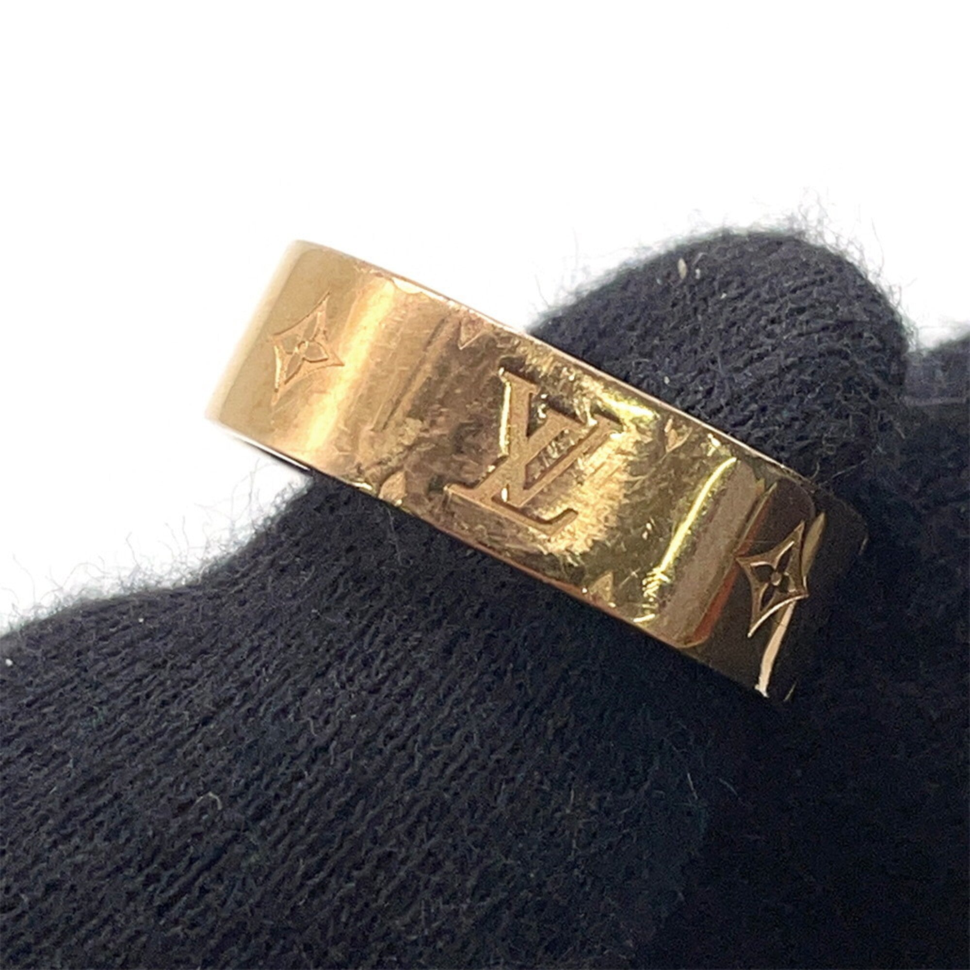 Louis Vuitton Gold Metal Band Ring (Pre-Owned)