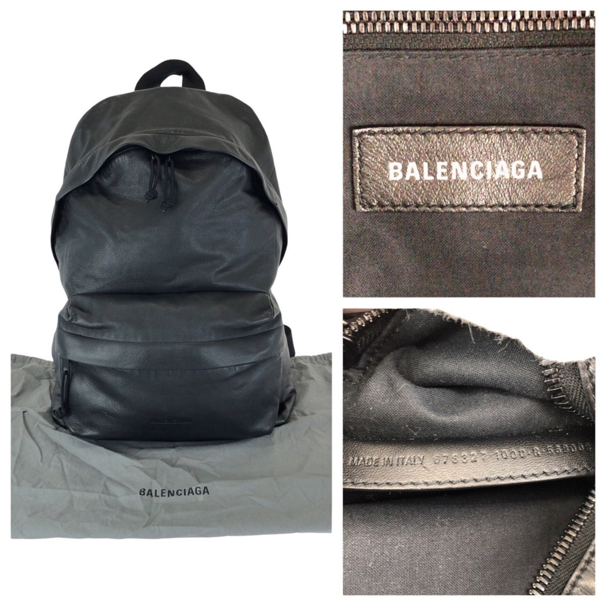 Balenciaga Black Leather Backpack (Pre-Owned)
