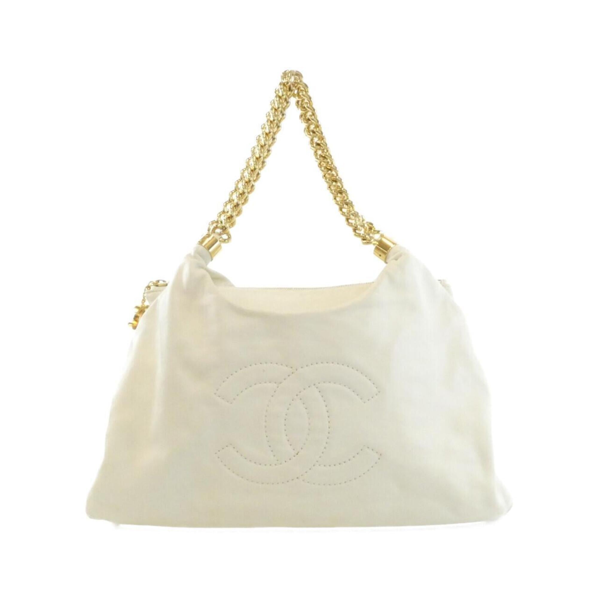 Chanel Ivory White Leather Shoulder Bag (Pre-Owned)