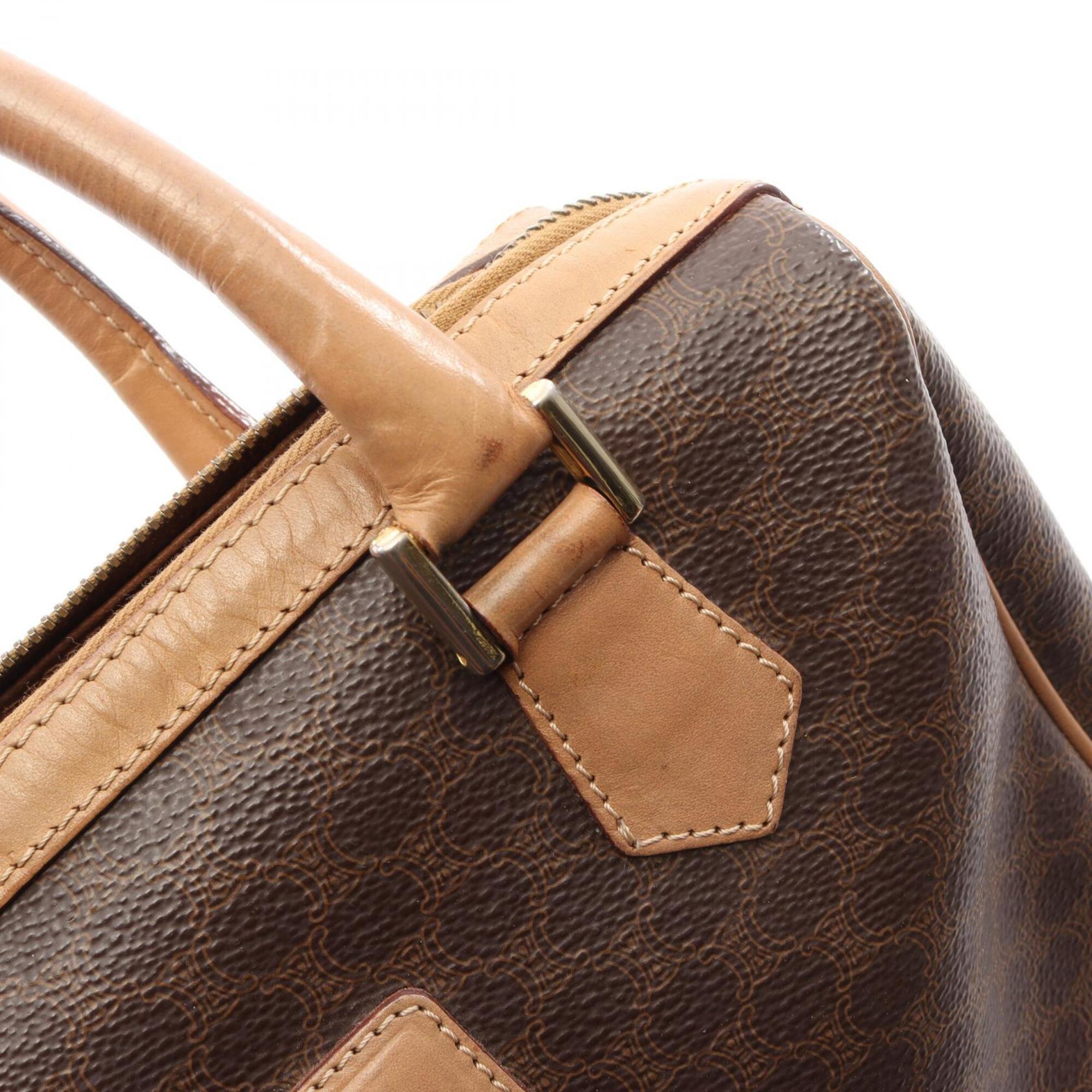 Celine Beige Brown Coated Canvas Pvc Leather Handbag (Pre-Owned)