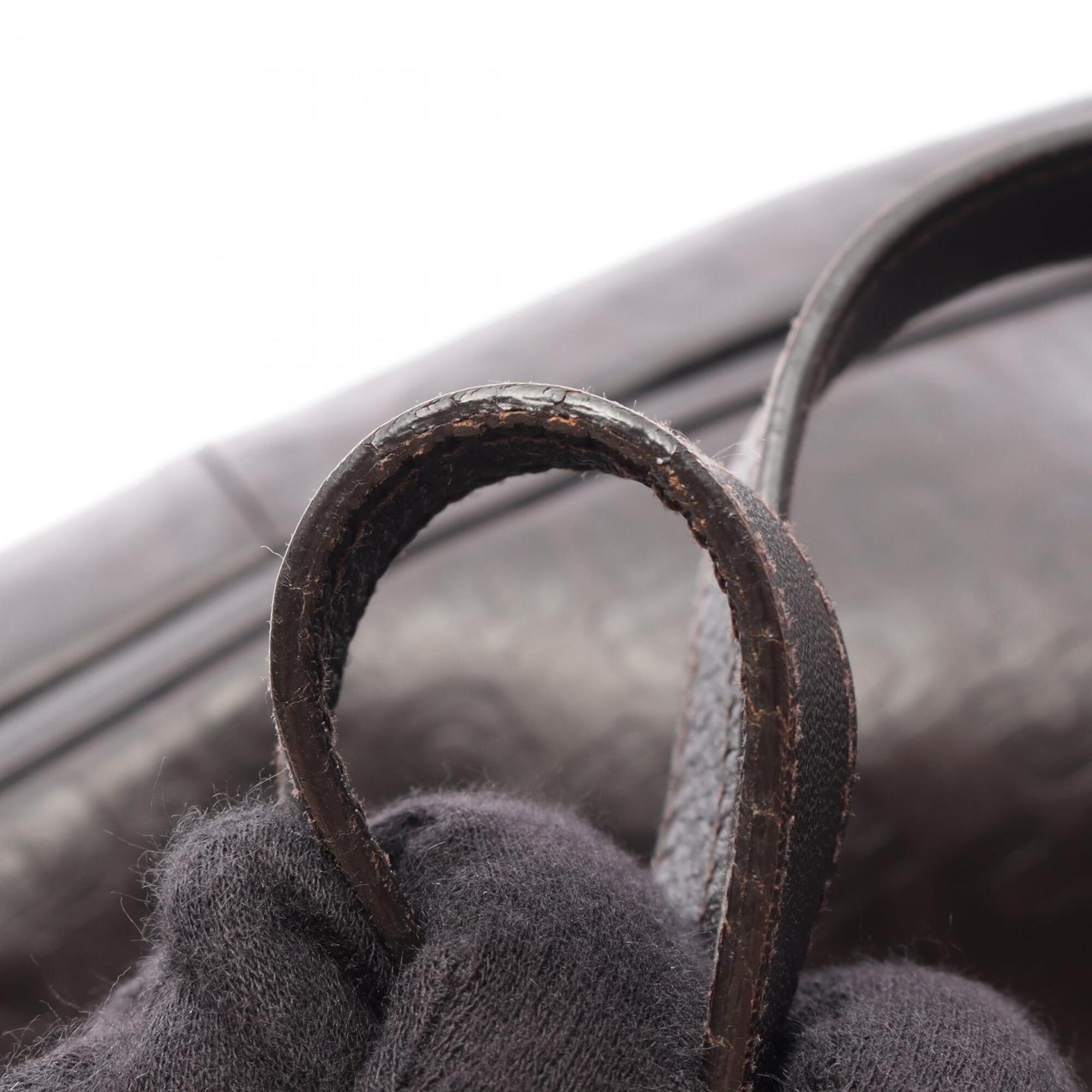 Gucci Abbey Brown Leather Handbag Tote Bag (Pre-Owned)